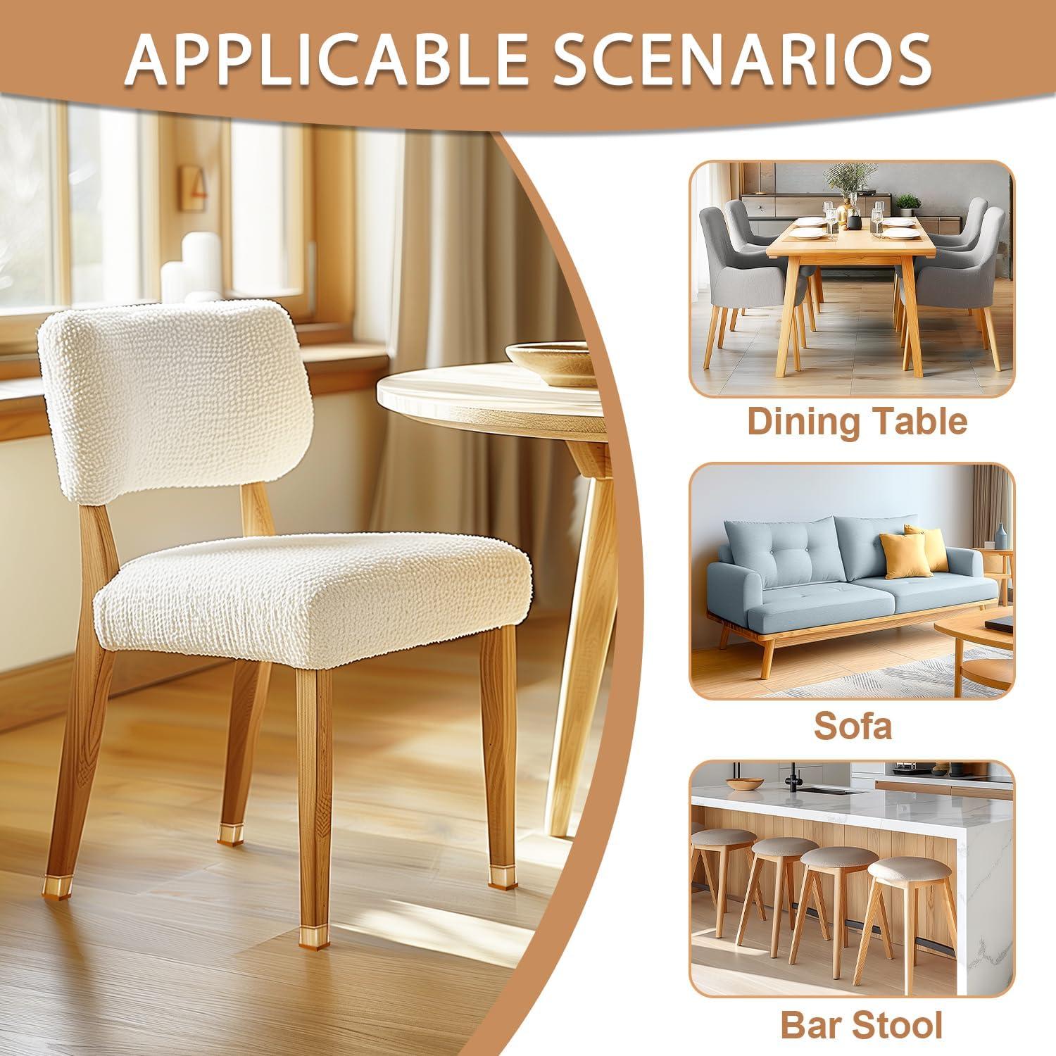 28Pcs Chair Leg Floor Protectors Square for Hardwood Floors Silicone Caps Felt Furniture Pads Covers Clear Chair Sliders, Protect The Floor from Scratches(Fit:1-1/16" ~ 1-5/8")