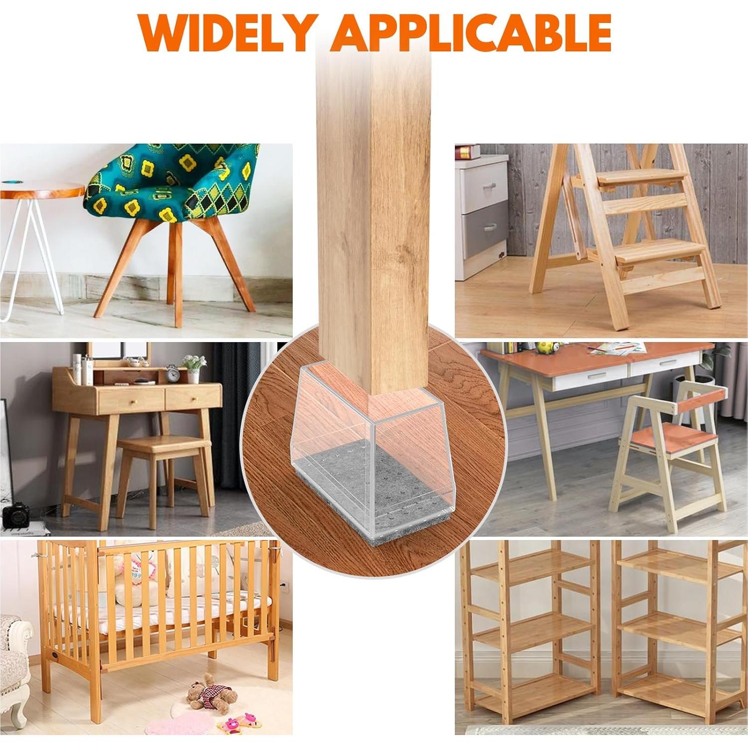 Protectores de patas de silla CHWM 16 PCS Silicona Transparente