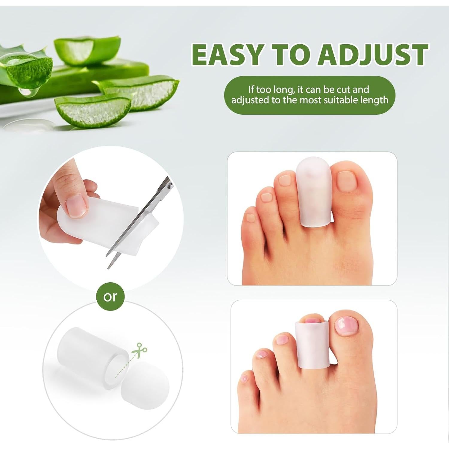 Protectores de Dedos de Silicona Bukihome - 12 Mangas con Aloe Vera