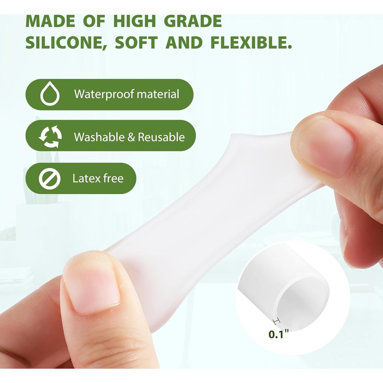 Protectores de Dedos de Silicona Bukihome - 12 Mangas con Aloe Vera