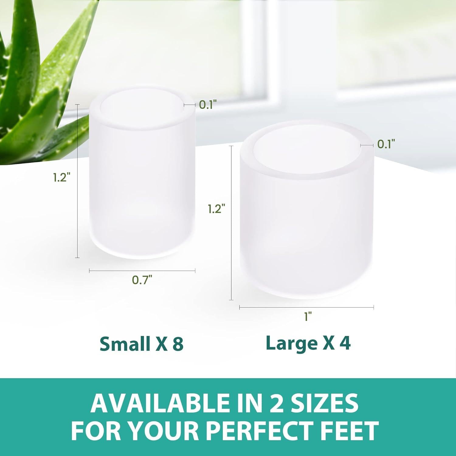 Protectores de Dedos Welnove - 12 Mangas de Silicona con Aloe Vera