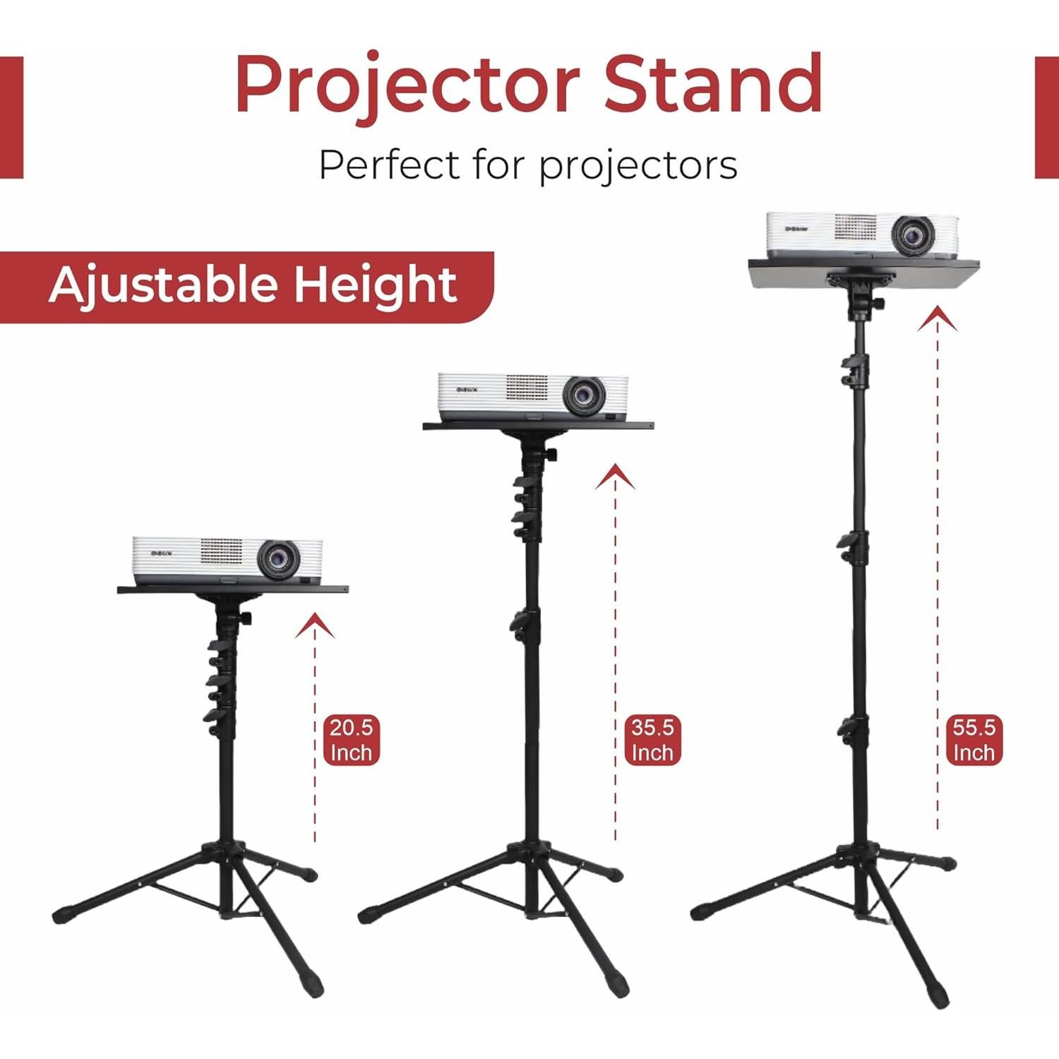 Soporte de Proyector Tripode PEENOZ Ajustable 52 a 140 cm