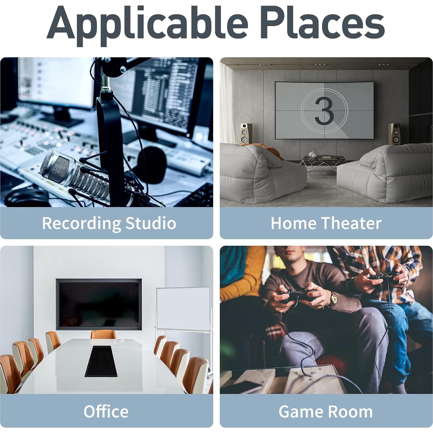 Paneles Acústicos de Espuma GUERRI 36 Piezas 30x30x5 cm Negro