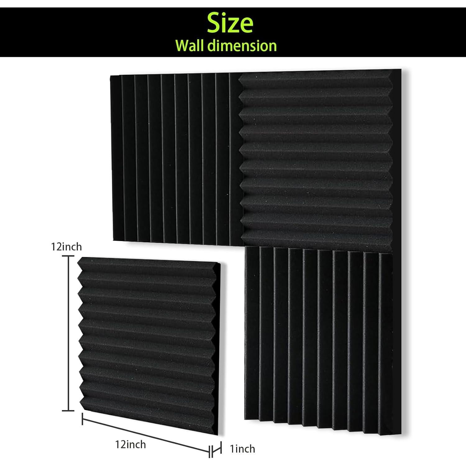 Paquete de 54 Paneles Acústicos EEKIYA 30x30 cm Absorbentes