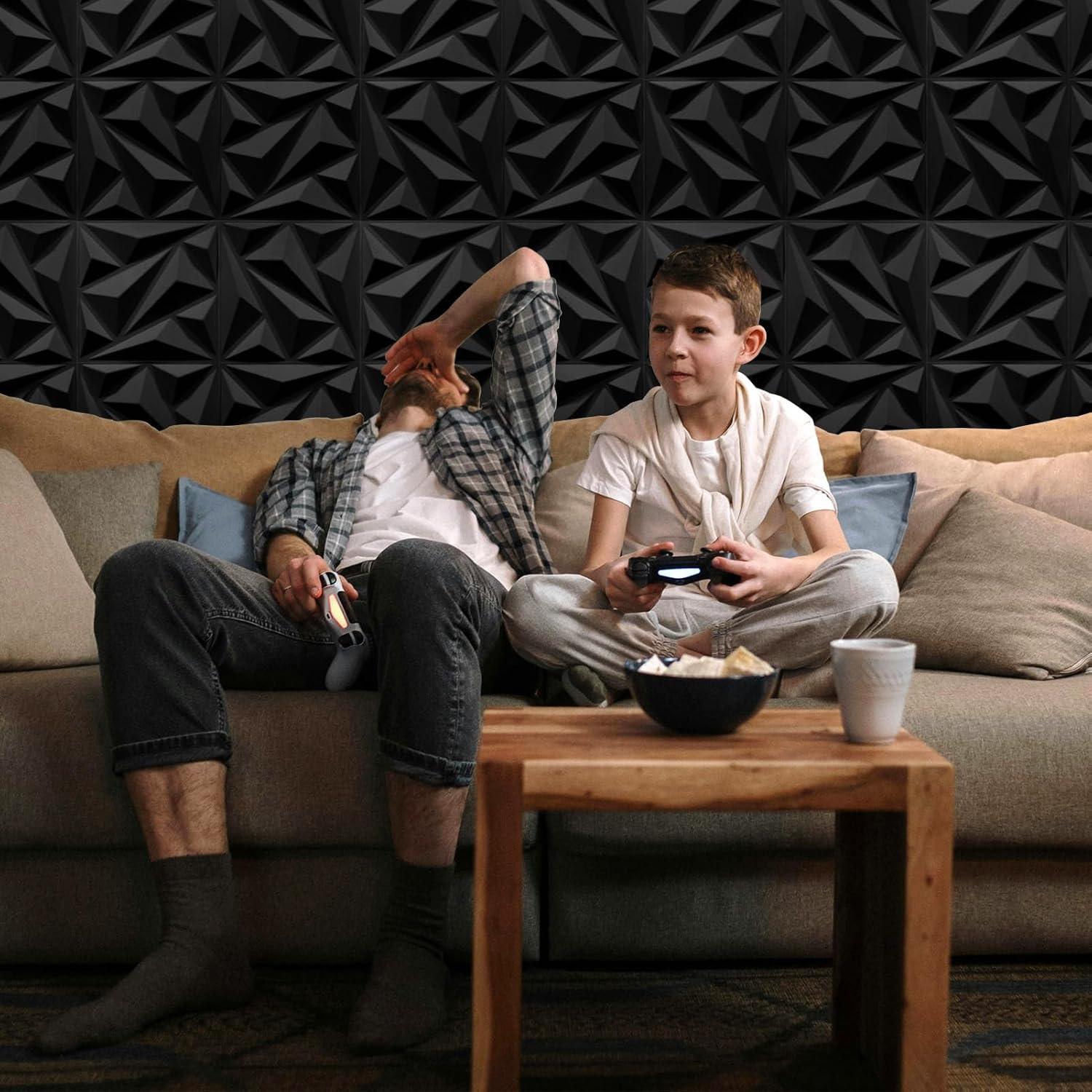 Paneles Acústicos Art3dwallpanels 20 Piezas 30.48x30.48cm Negro