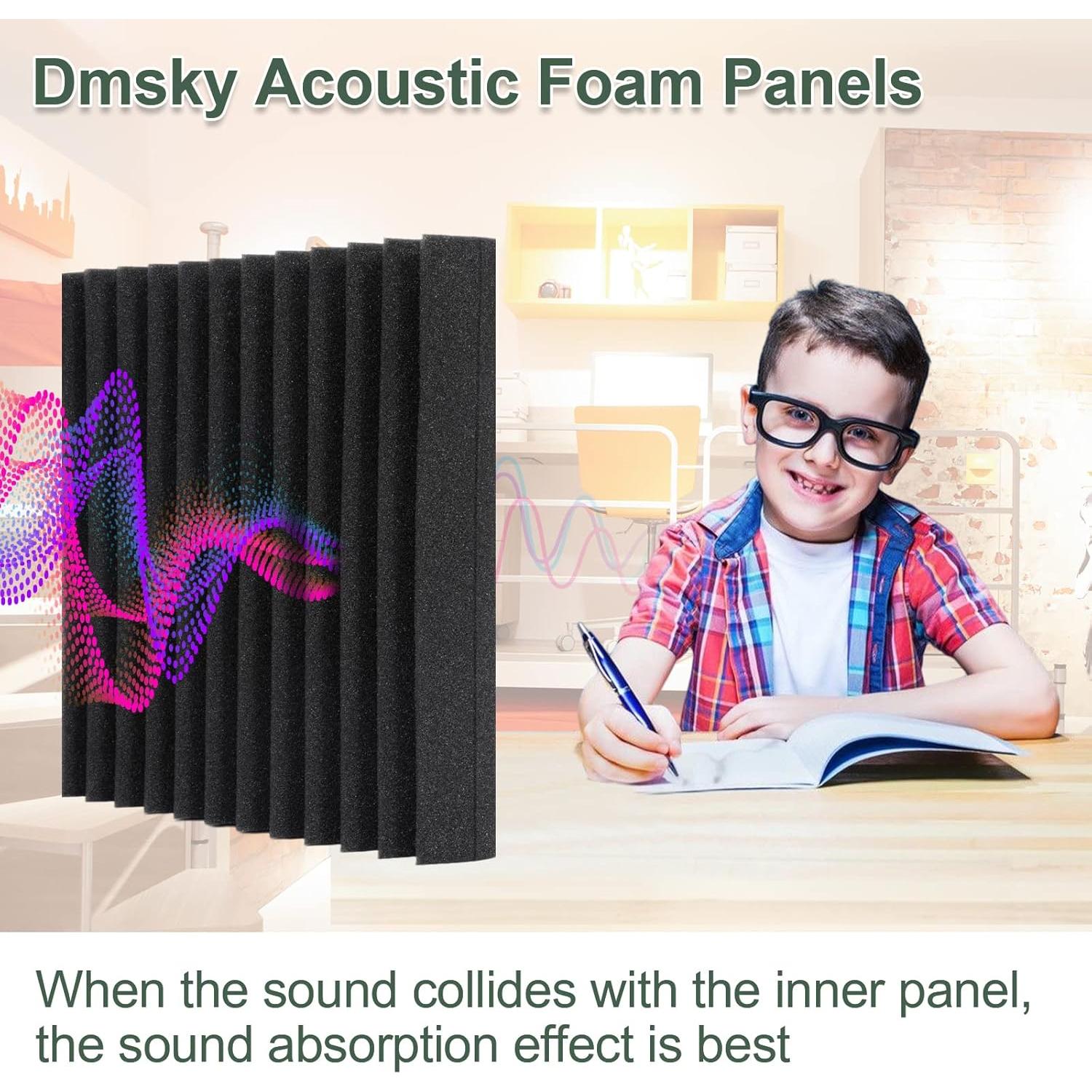 Paquete de 50 Paneles de Espuma Acústica Dmsky 5x5 cm