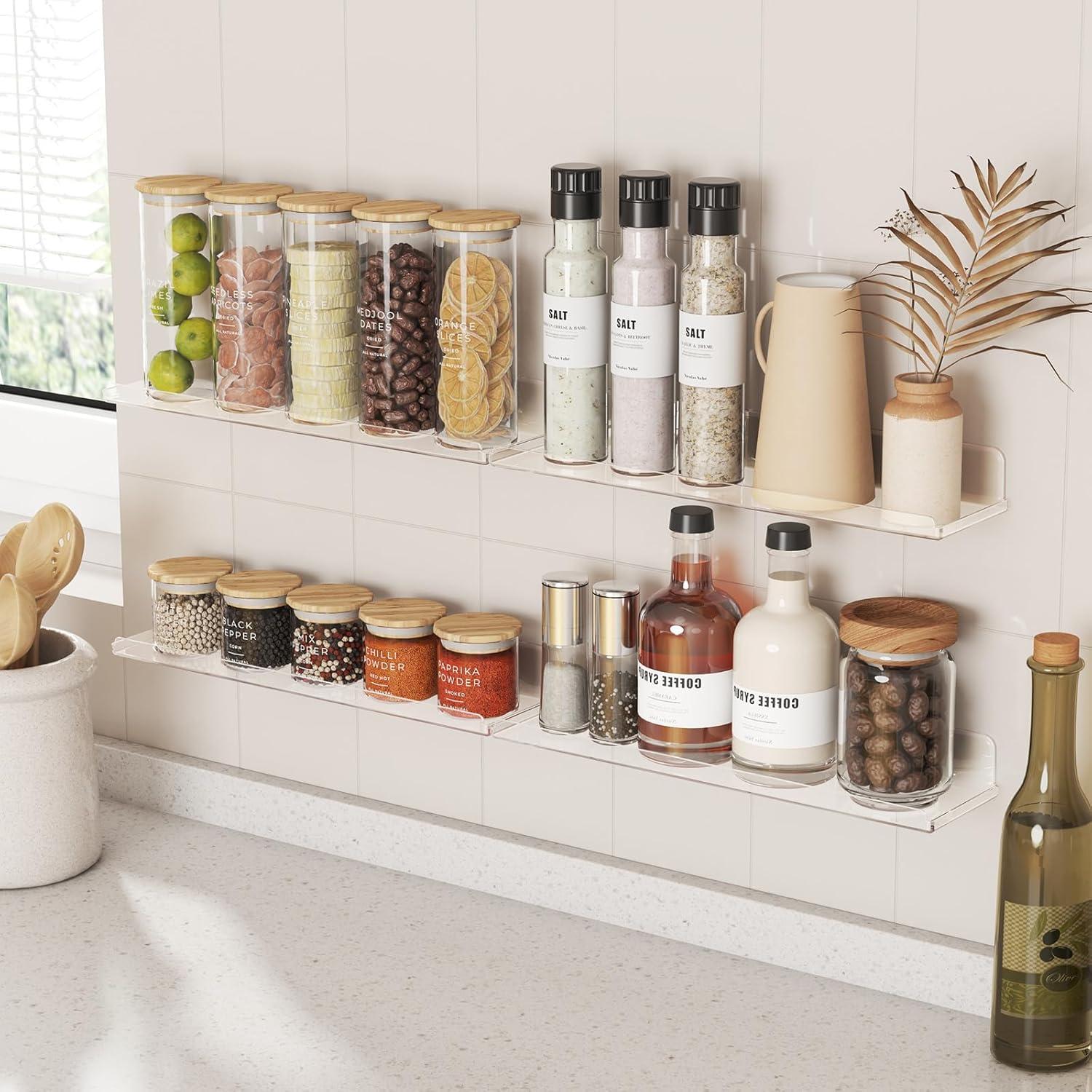 Estantes Flotantes Lifewit 6 Piezas Acrílico Transparente 38 cm