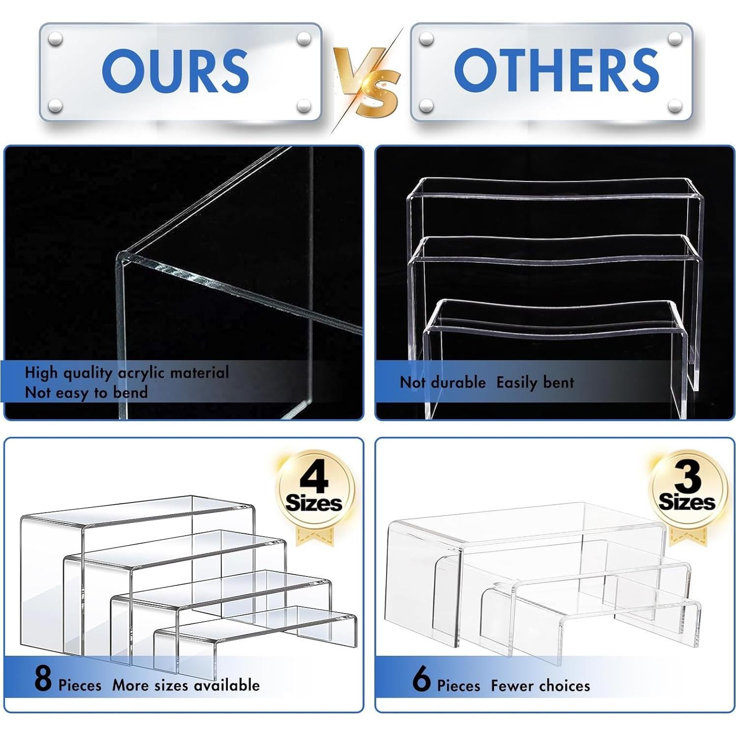 Soportes Acrílicos Aheroi 8 Pcs para Exhibición 20-23cm