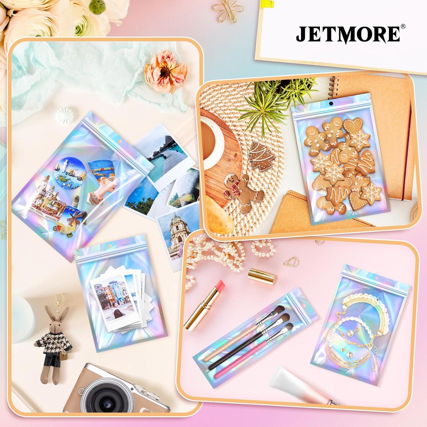 Bolsas Mylar Holográficas Jetmore 50 PCS 15x22 cm Reutilizables