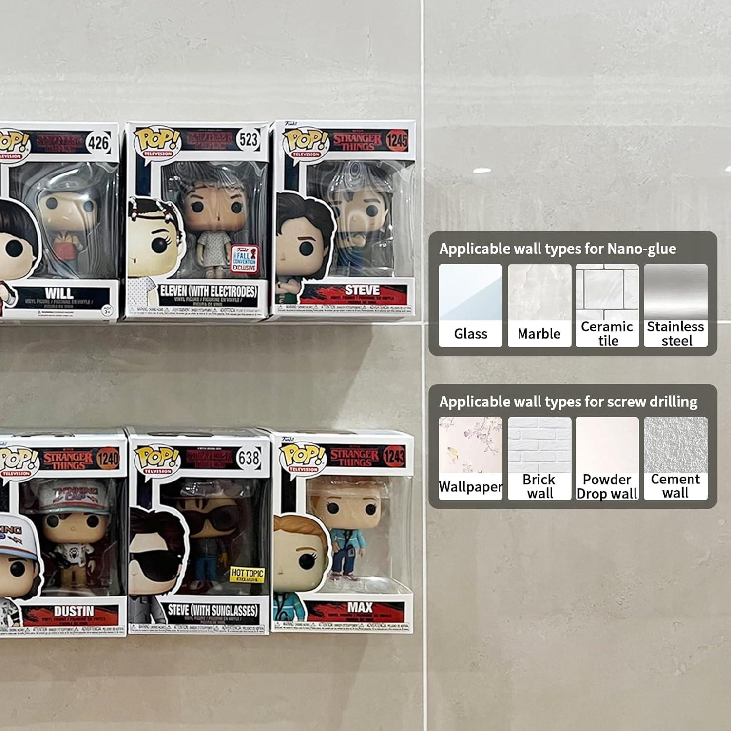 YODAR 10 Estantes Flotantes Acrílico para Figuras en Caja