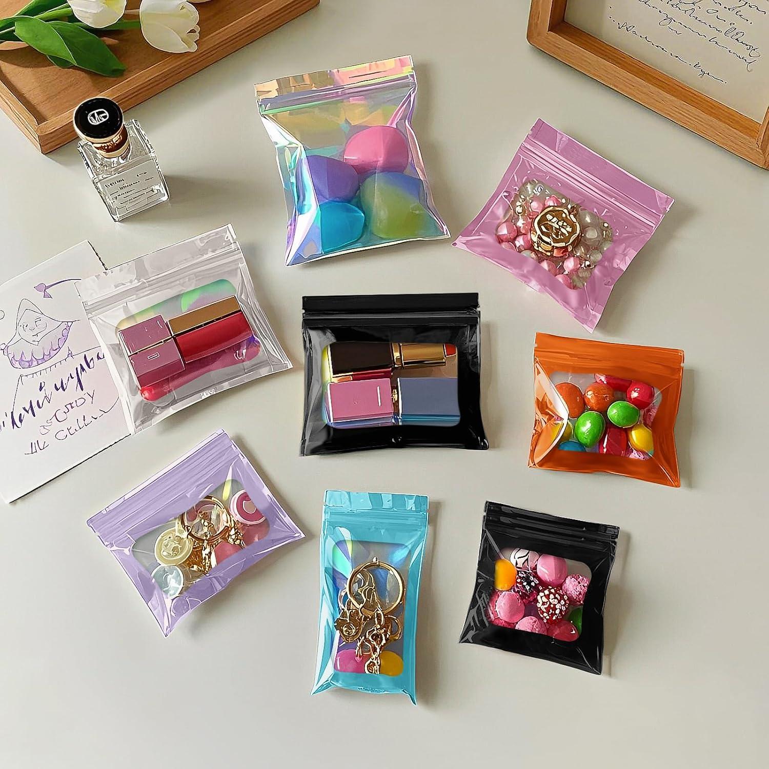 100 Bolsas Mylar Reutilizables a Prueba de Olores NKLEI 10x15 cm