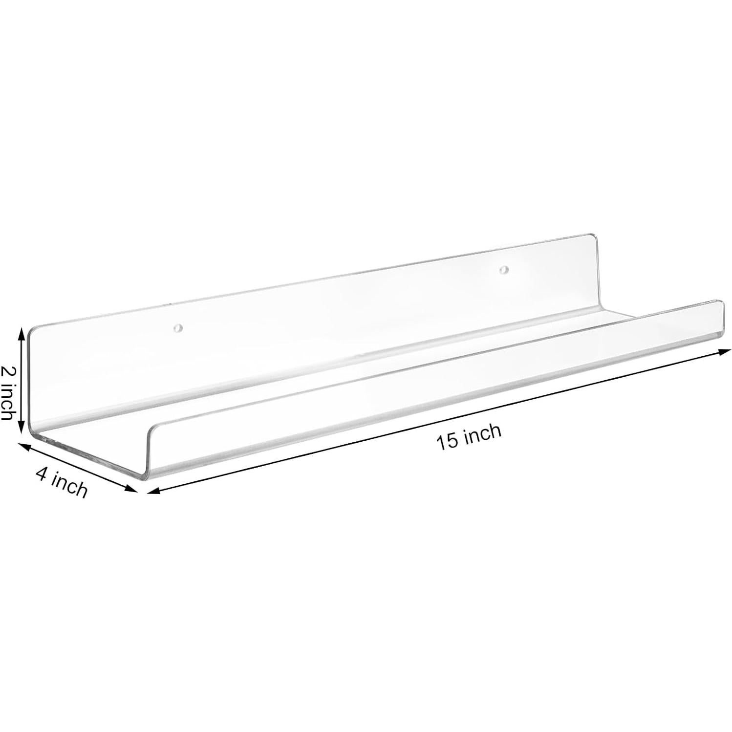 Estanterías Flotantes Acrílicas Dezzer 4 Pack 38x10x5 cm