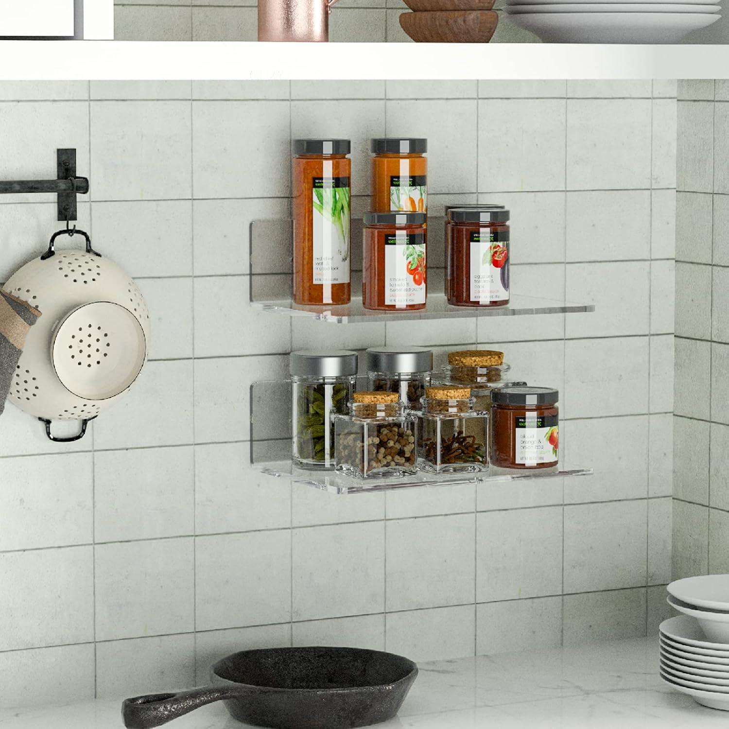 Estantes Flotantes de Acrílico Sezanrpt 9" (23 cm) - 2 Piezas