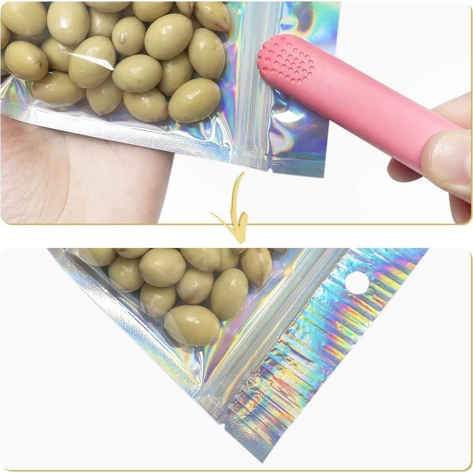 50 Bolsas Holográficas Reutilizables 20x30 cm HRX Package