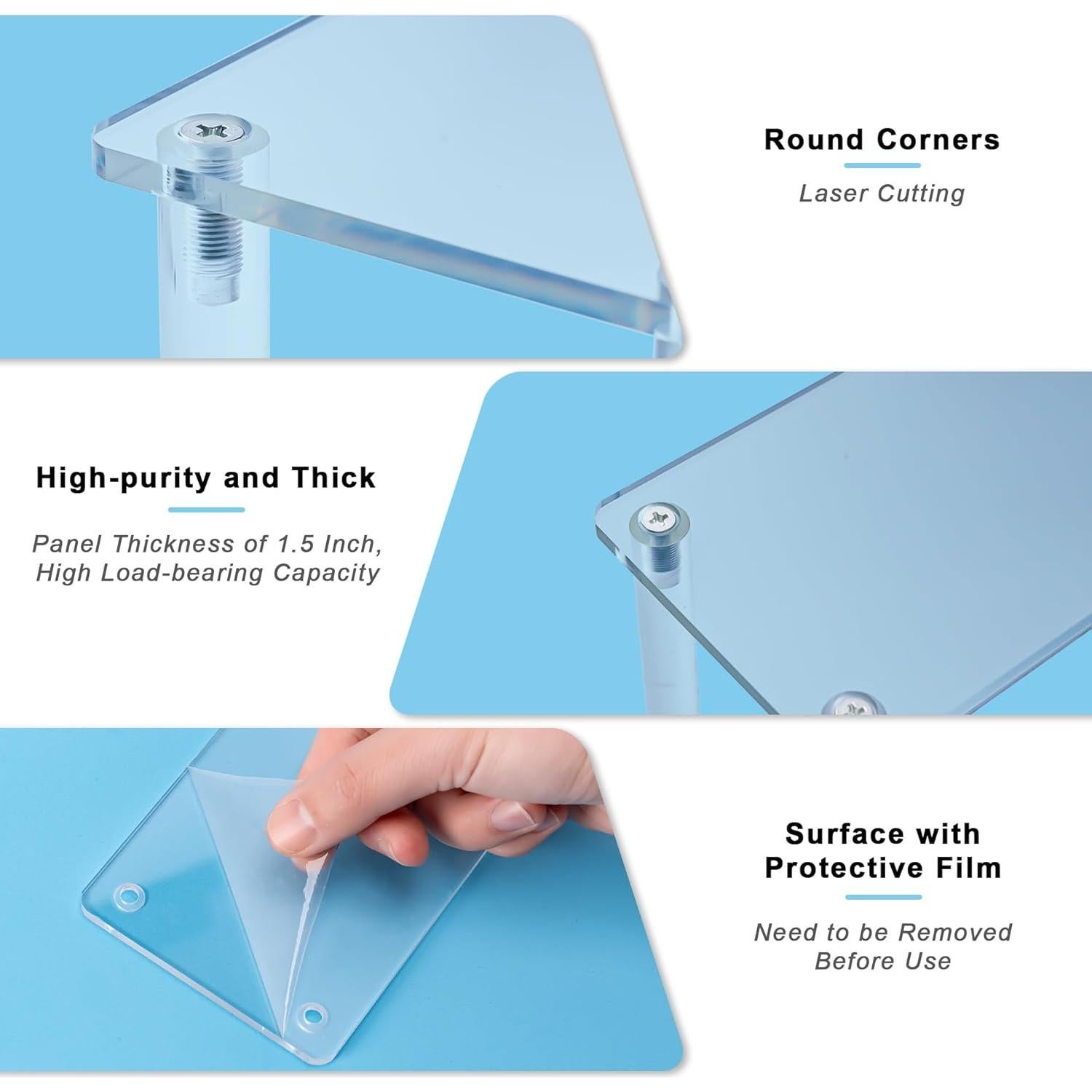 Soporte de Exhibición Acrílico 3 Niveles Hoewina 30cm