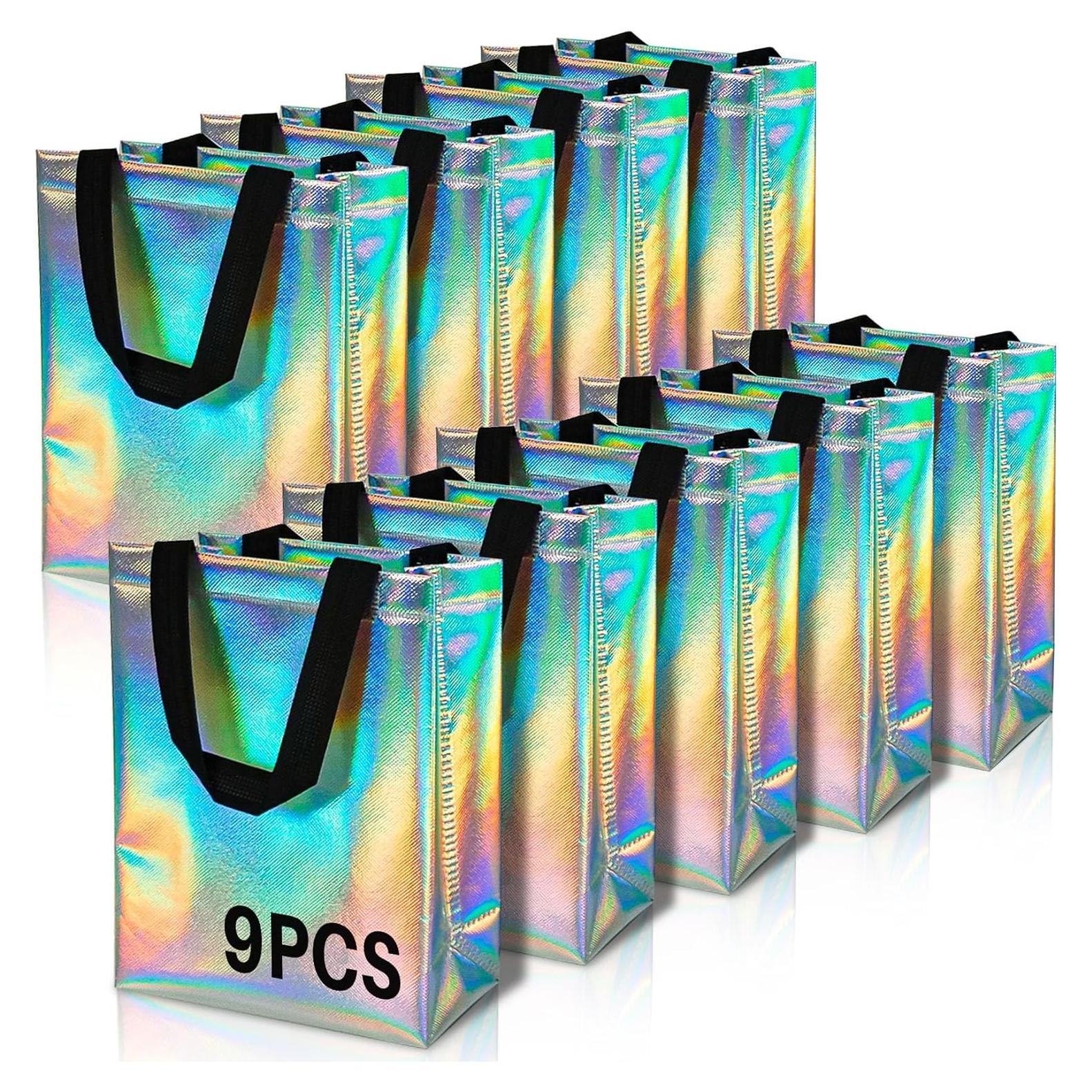 Bolsas de Regalo Iridiscentes MAQIHAN - 9 Piezas Reutilizables