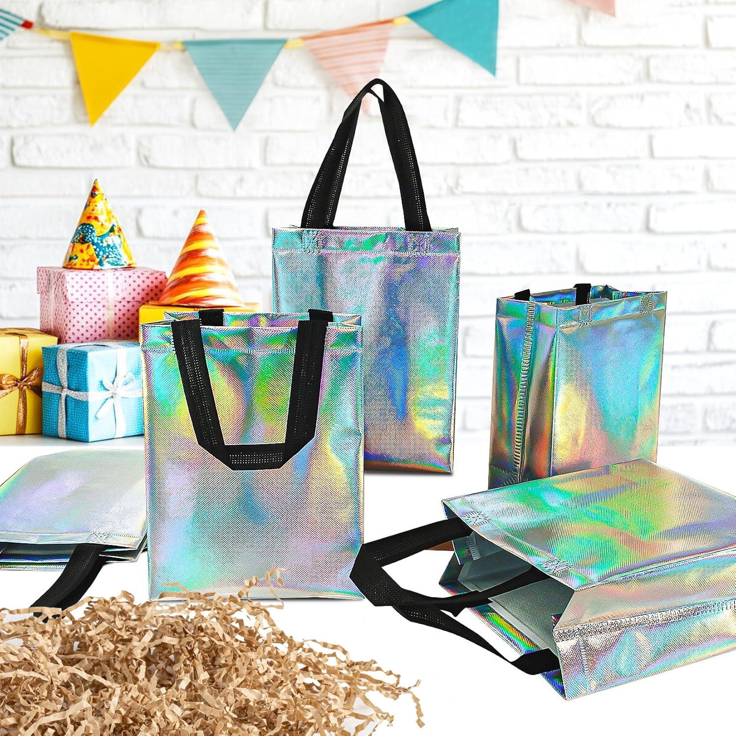 Bolsas de Regalo Iridiscentes MAQIHAN - 9 Piezas Reutilizables