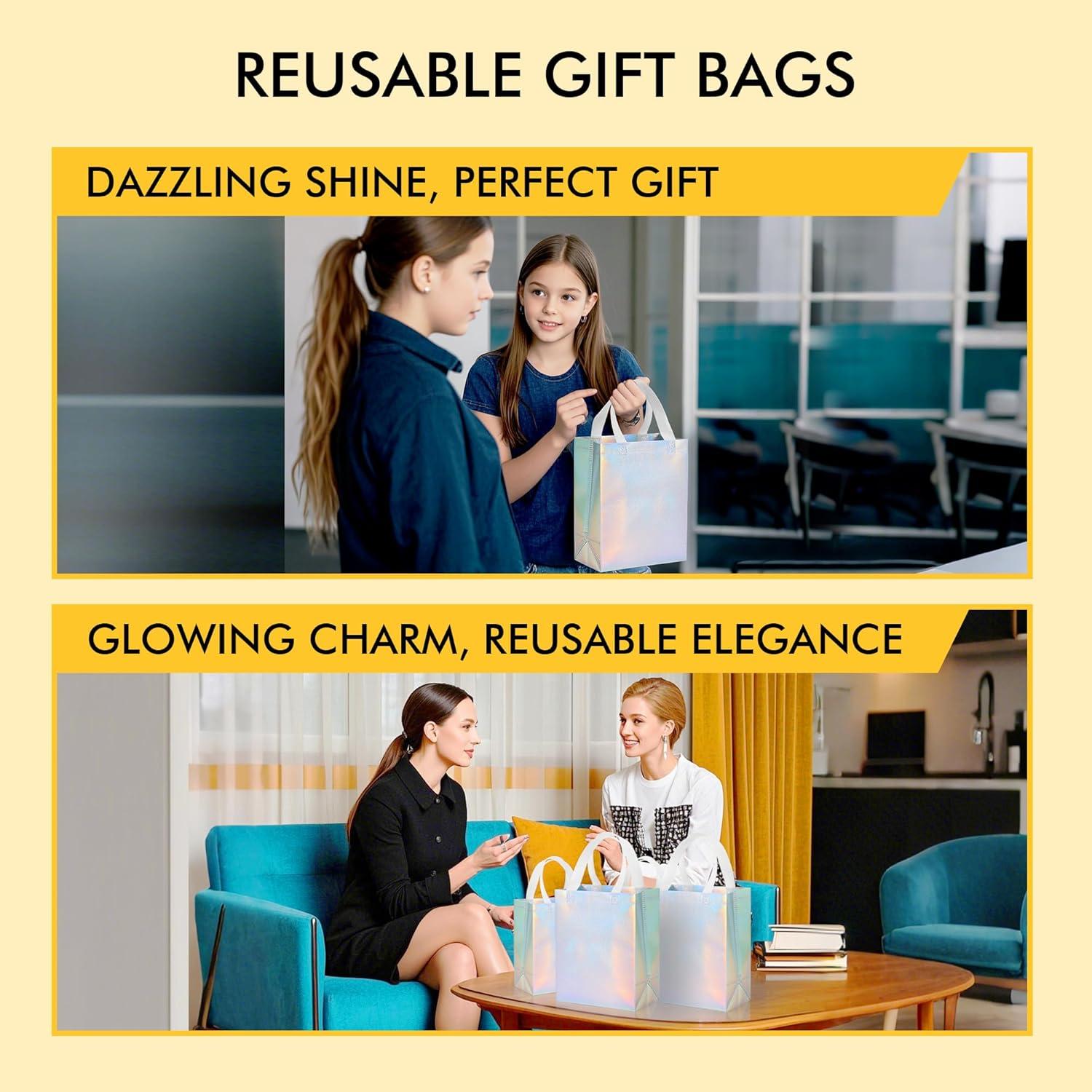 Bolsas de Regalo Iridiscentes RACETOP 15 Pcs 20x10x25 cm