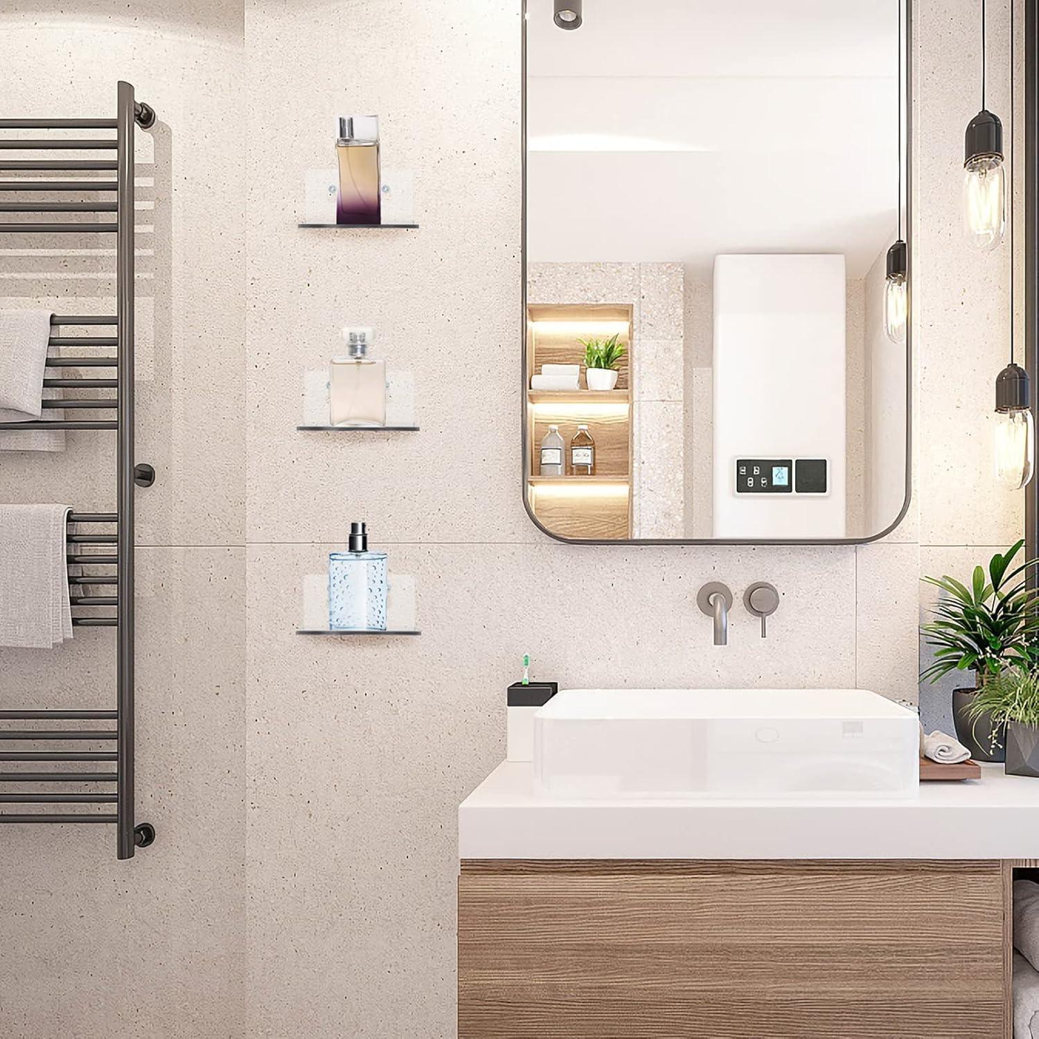 Estantes Flotantes de Acrílico LUOBAO 4 Piezas 9.9 cm