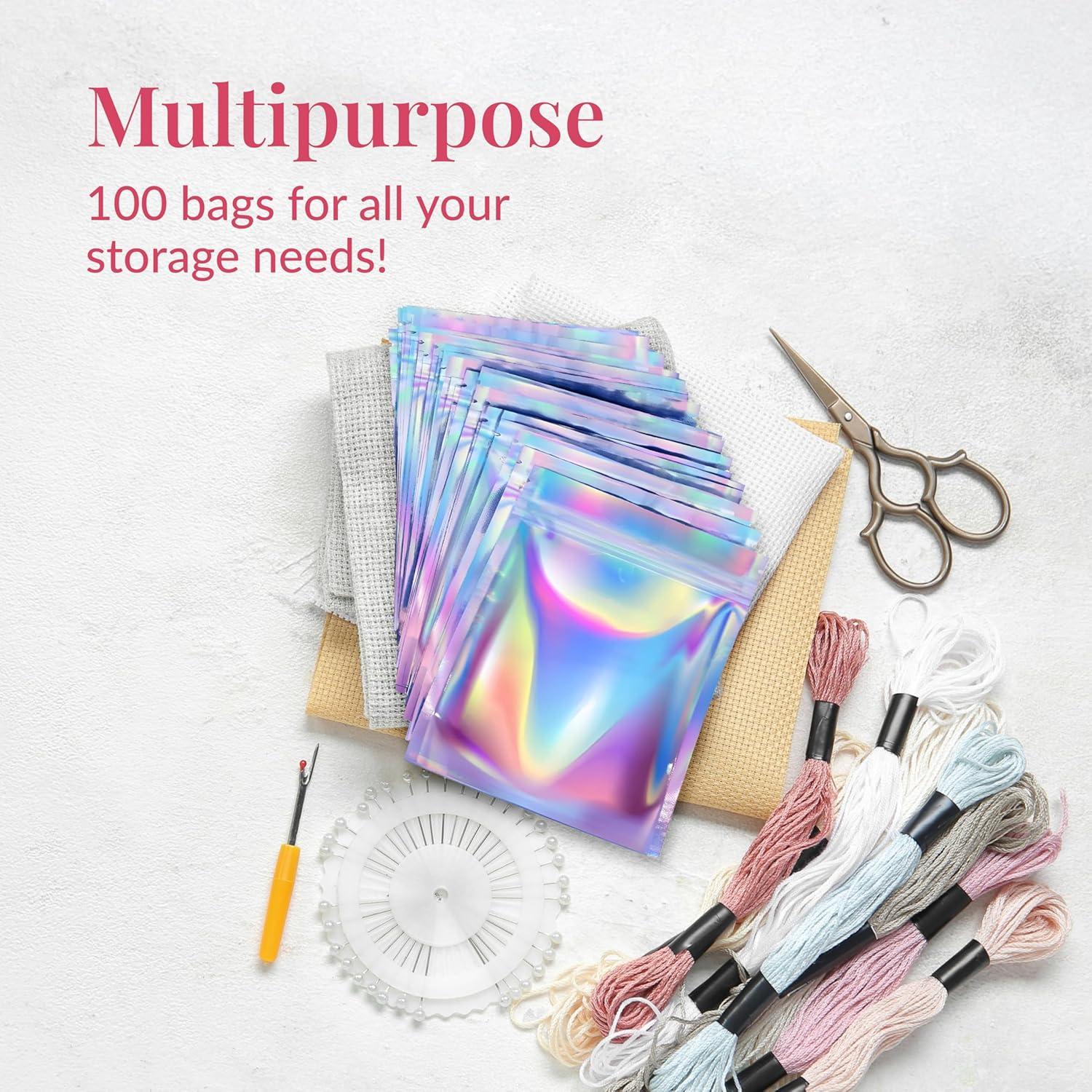 Bolsas Mylar Reutilizables Prestee 100 Piezas 10x15 cm