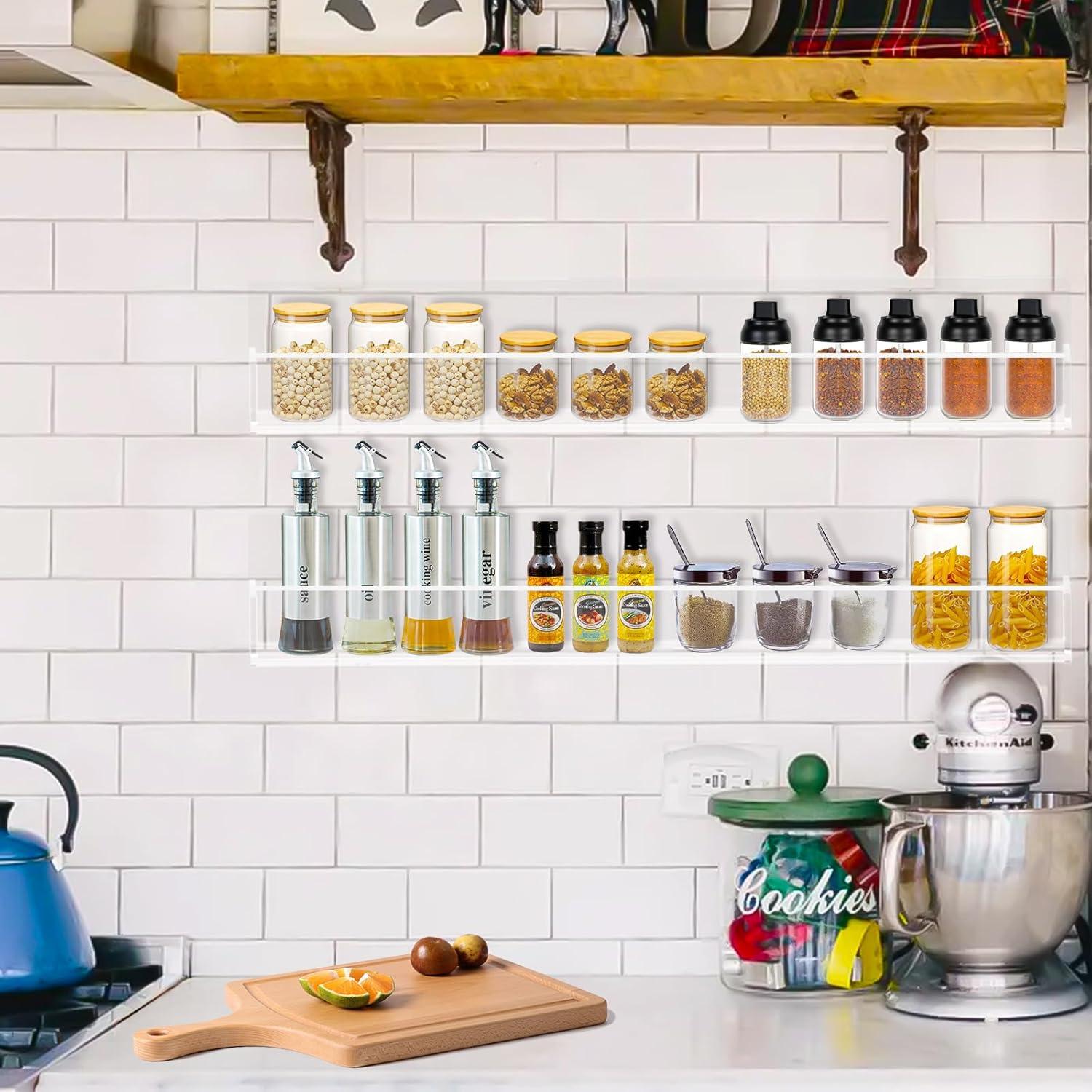 Estantes Flotantes de Acrílico SOVQUEST 38.1x7.1cm (4 Pzs)