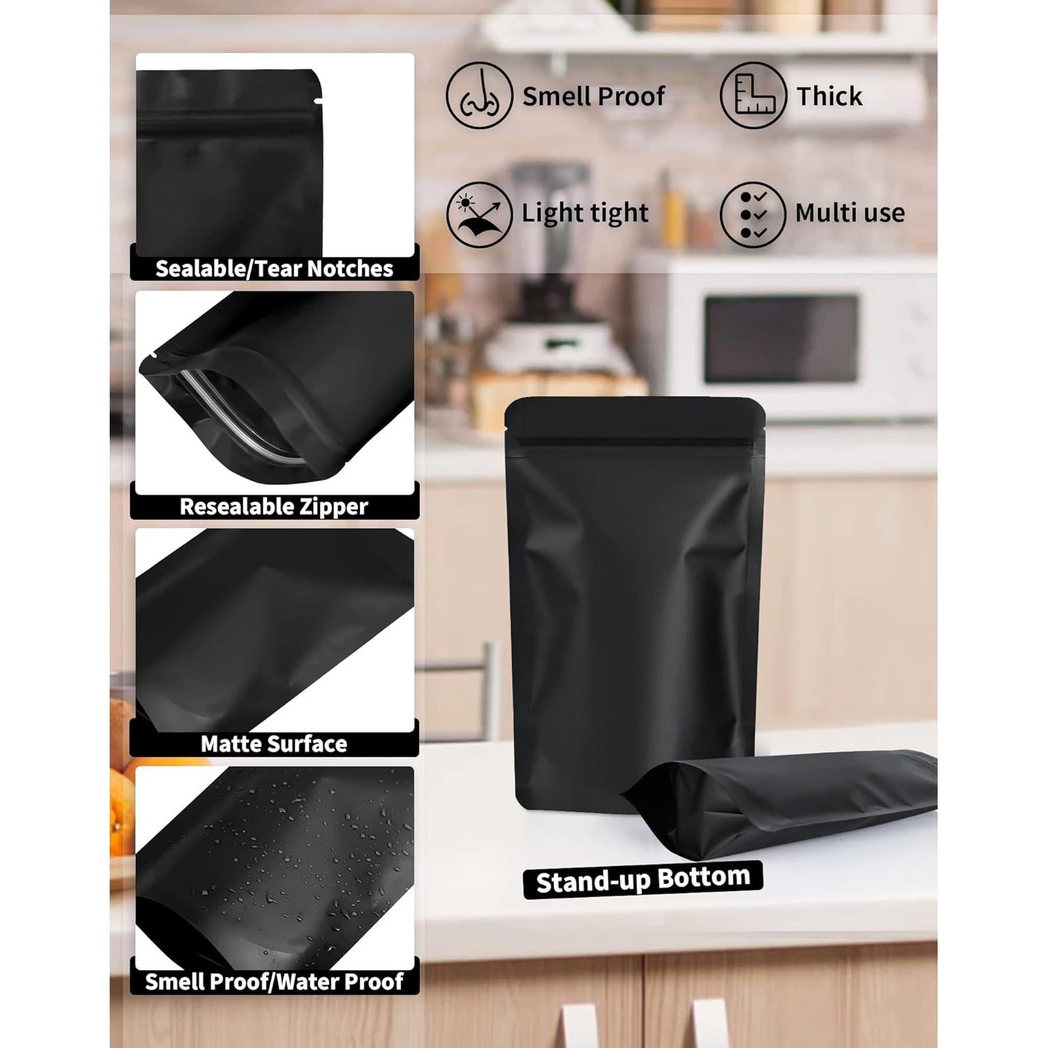 Paquete de 100 Bolsas de Pie Reutilizables FireKylin 8.9x13cm