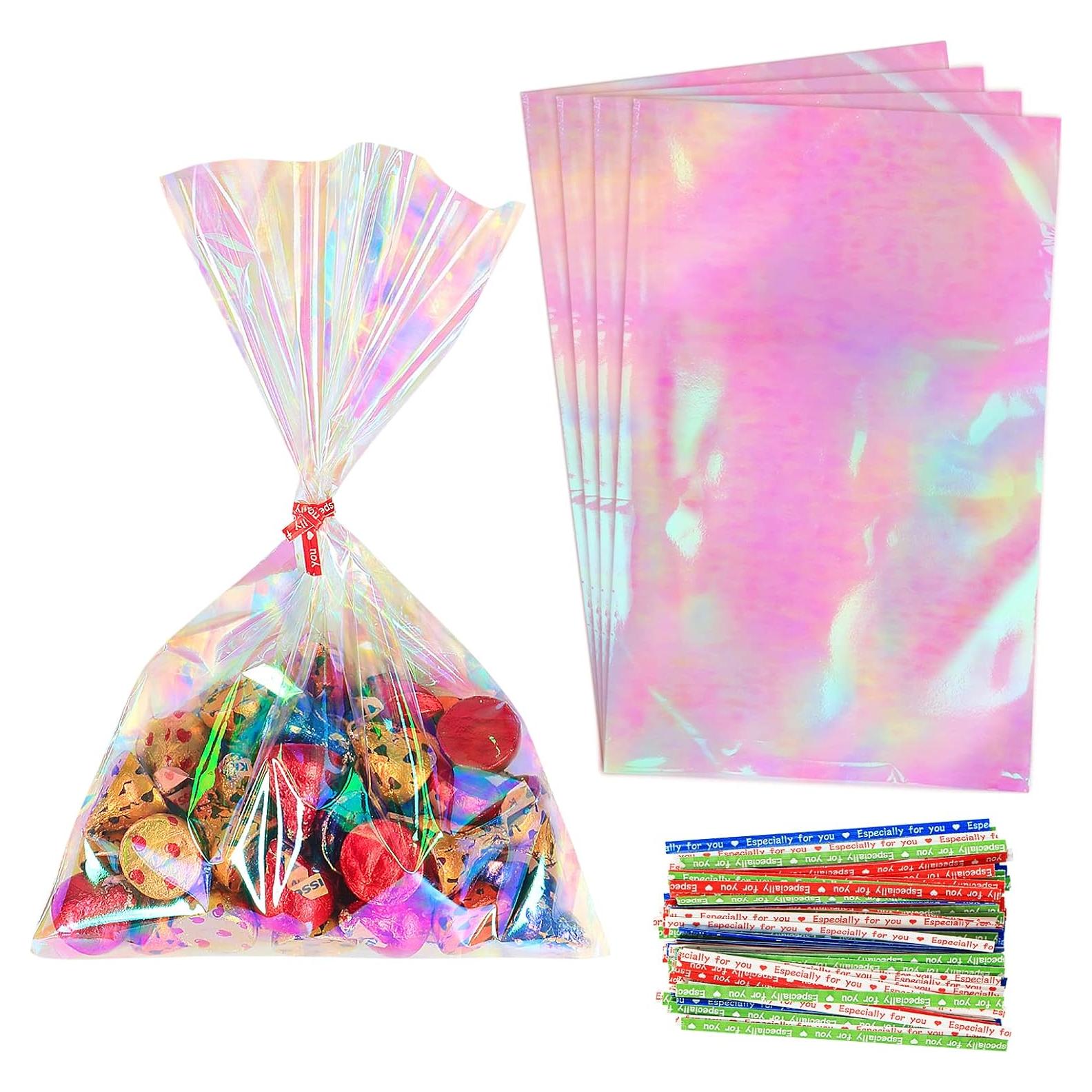 Bolsas de Celofán Iridiscentes HRX 120pcs 15.24x22.86 cm