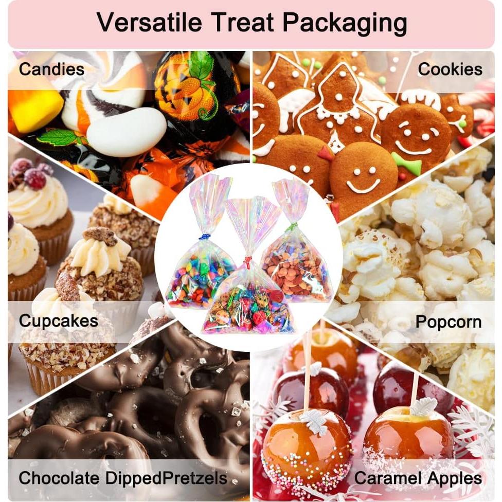 Bolsas de Celofán Iridiscentes HRX 120pcs 15.24x22.86 cm