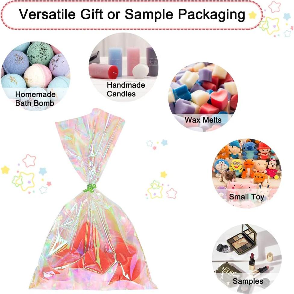 Bolsas de Celofán Iridiscentes HRX 120pcs 15.24x22.86 cm