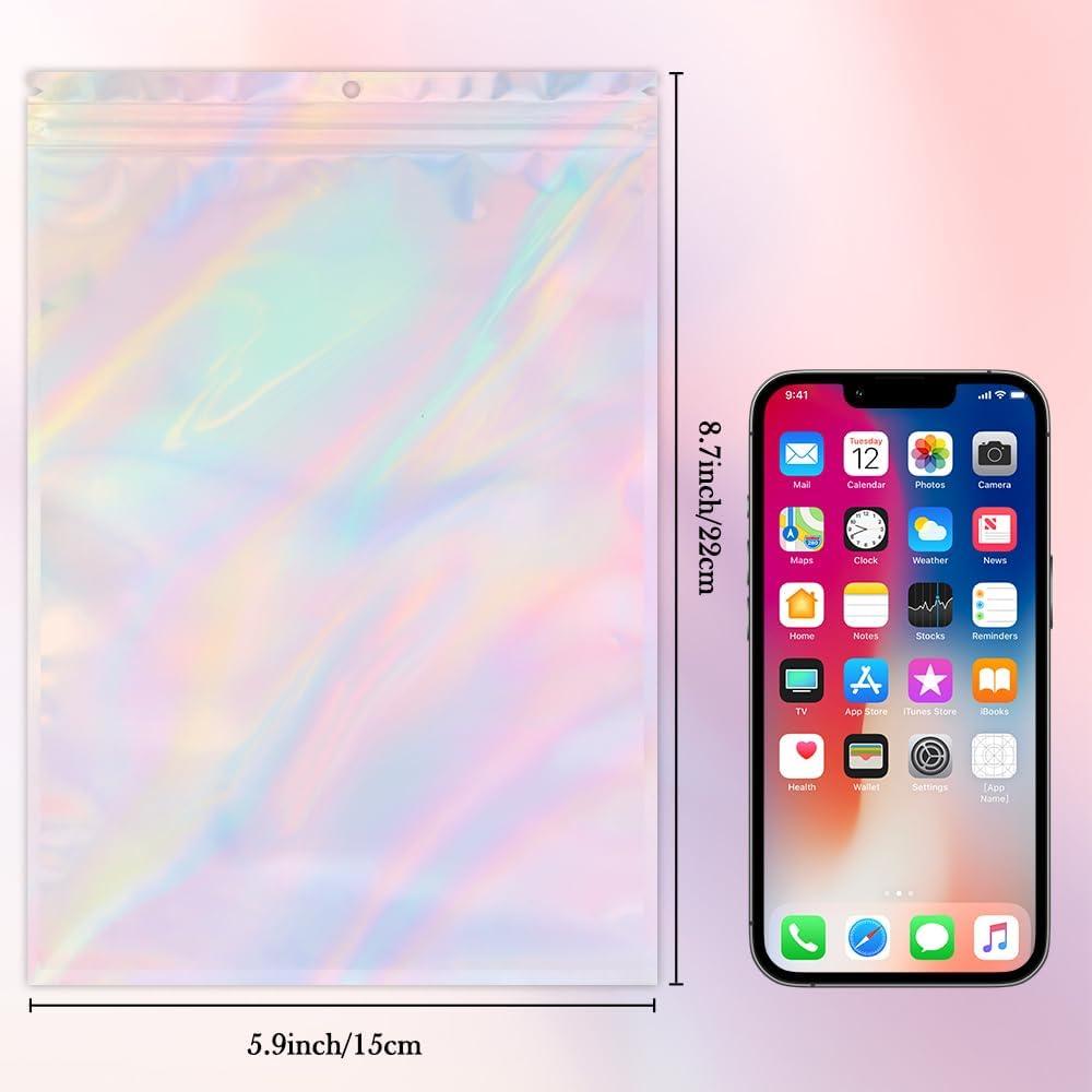 Bolsas de Mylar Reutilizables Vilnadu 15x23 cm Holográficas