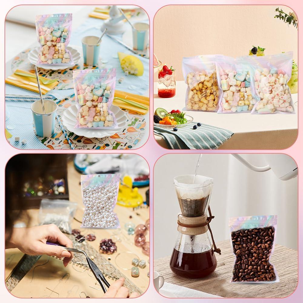 Bolsas de Mylar Reutilizables Vilnadu 15x23 cm Holográficas