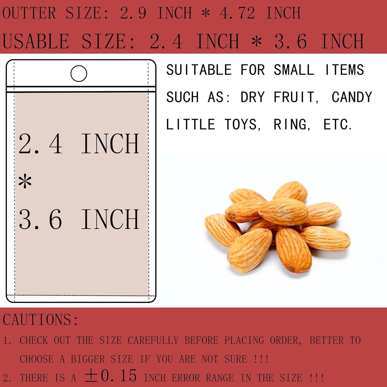 100 Bolsas Holográficas Mylar Funnyleaf 7.49x11.99 cm