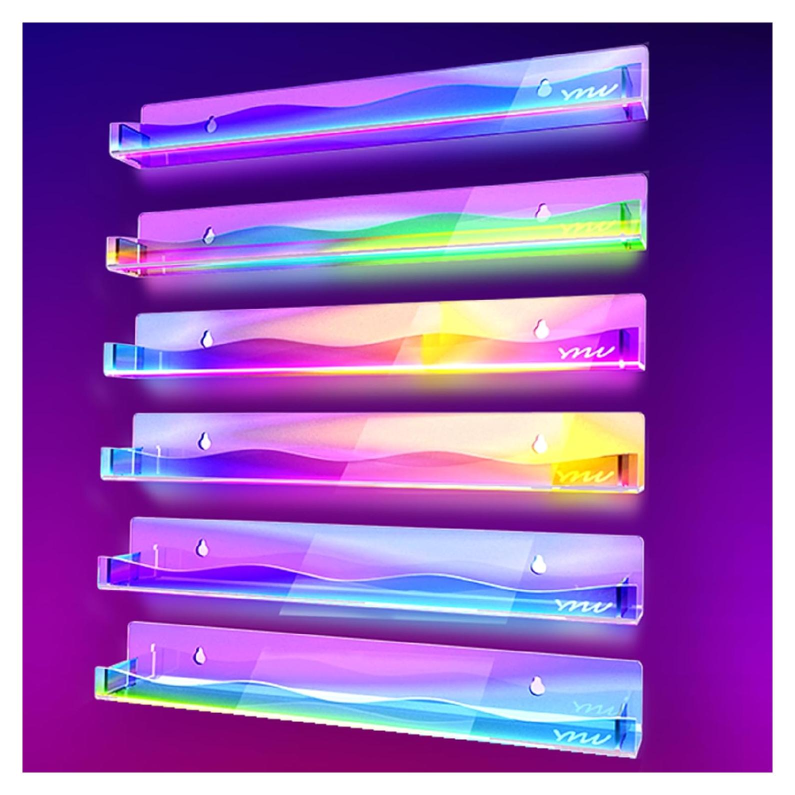 Estante para Esmalte de Uñas YMVV, 6 Piezas Iridiscentes