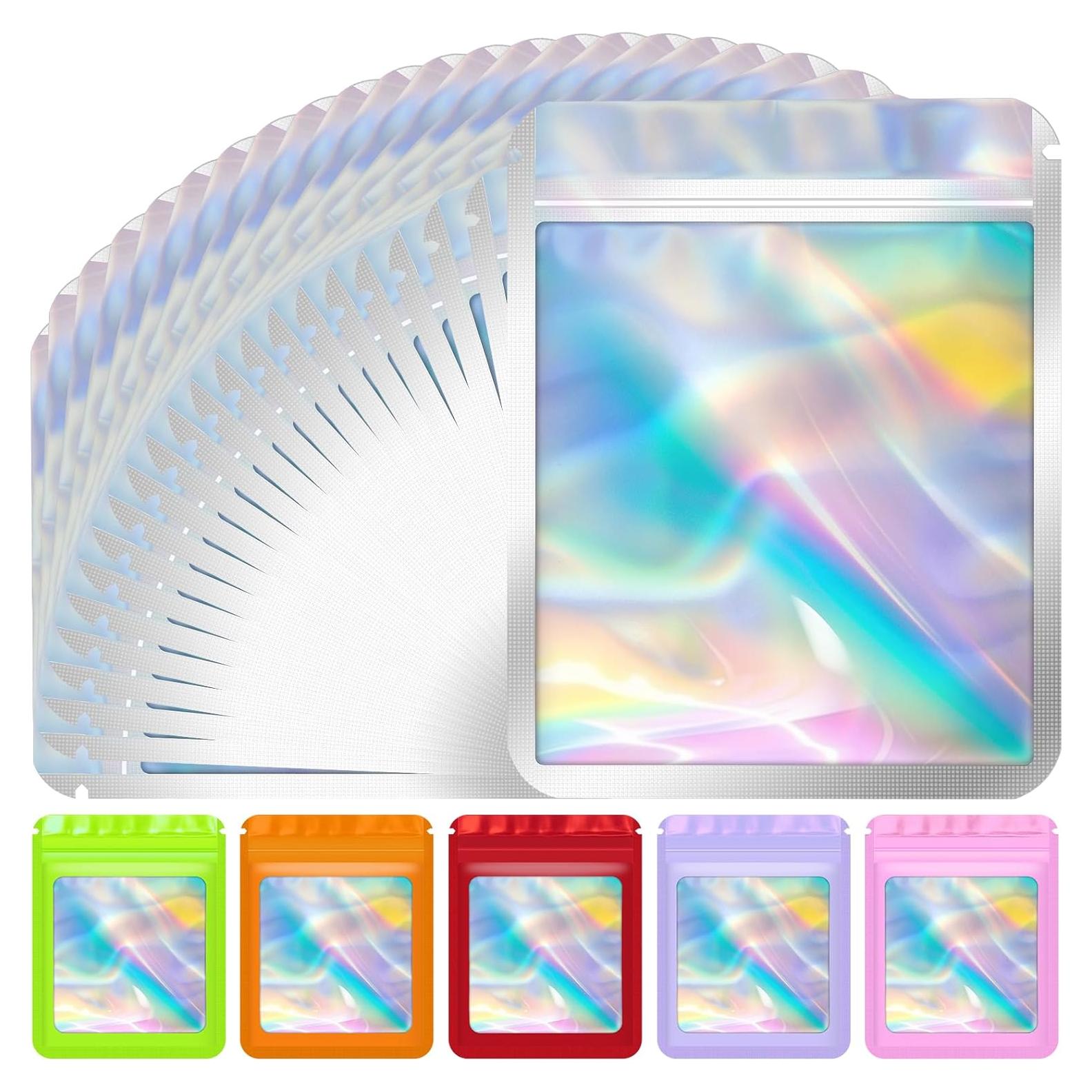 100 Bolsas Mylar Holográficas Jetmore 7.62x7.62 cm Reutilizables