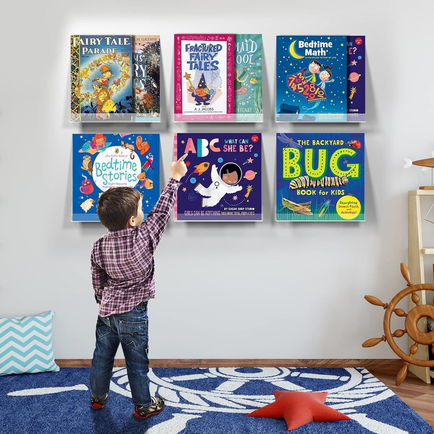 Estante de Pared Acrílico Transparente Laurensory 30 cm - Paquete de 6