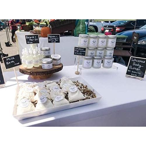 Estante de exhibición acrílico transparente BYCY 2 niveles 30.5x17.5 cm