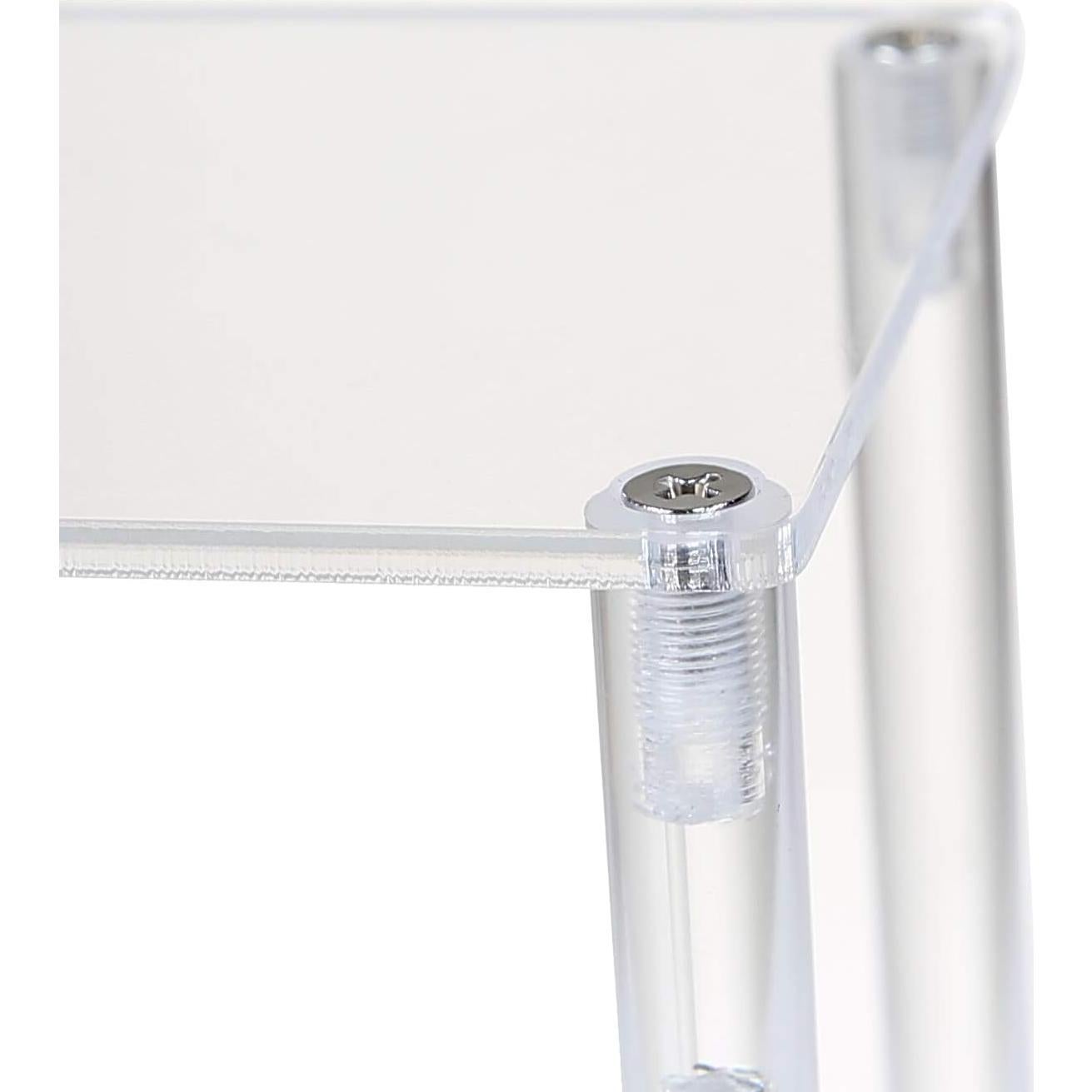 Estante de exhibición acrílico transparente BYCY 2 niveles 30.5x17.5 cm