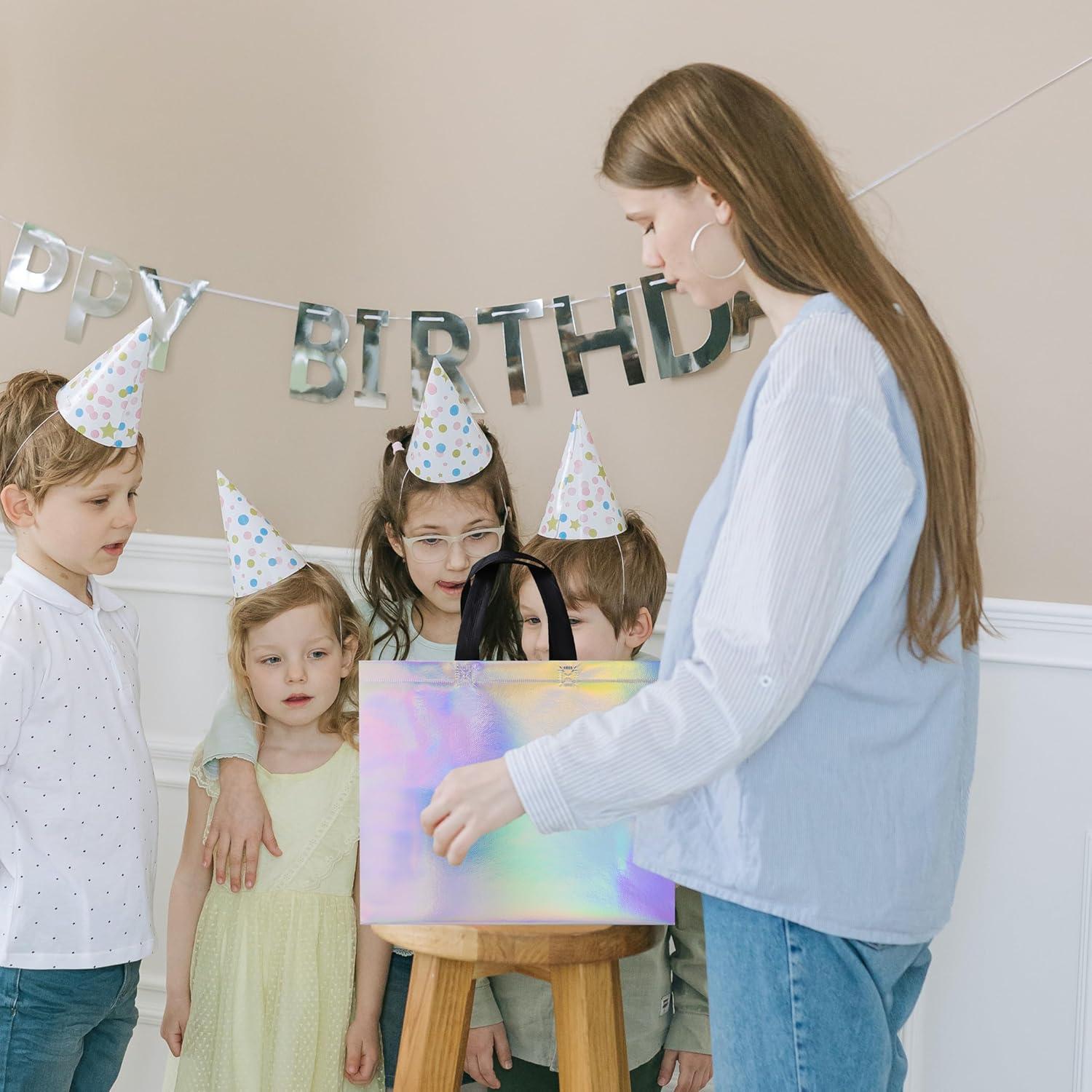 Bolsas de Regalo Iridiscentes Reutilizables Cabzymx 15 Pcs 32x12x28cm