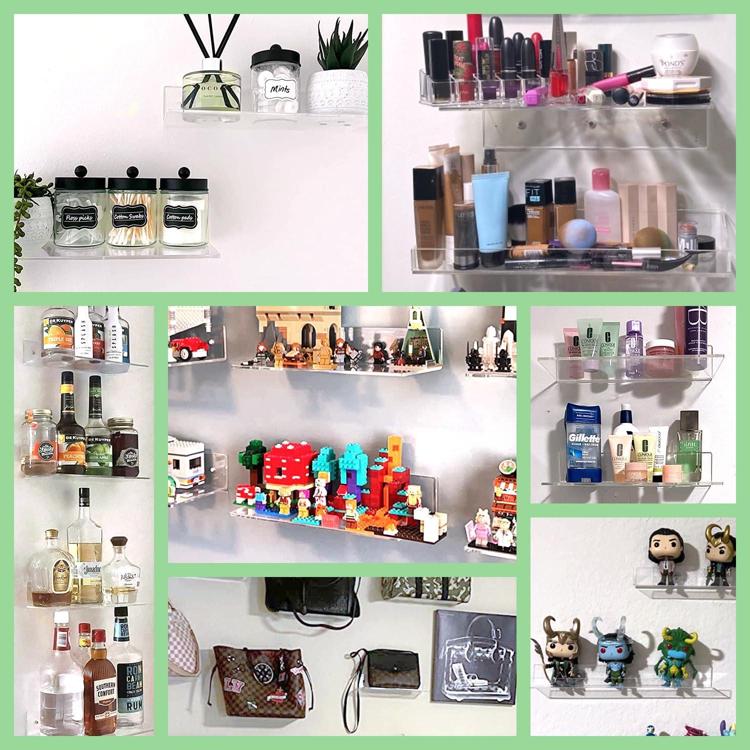 Estantes Flotantes de Acrílico FEMELI 30.48 cm 2 Unidades