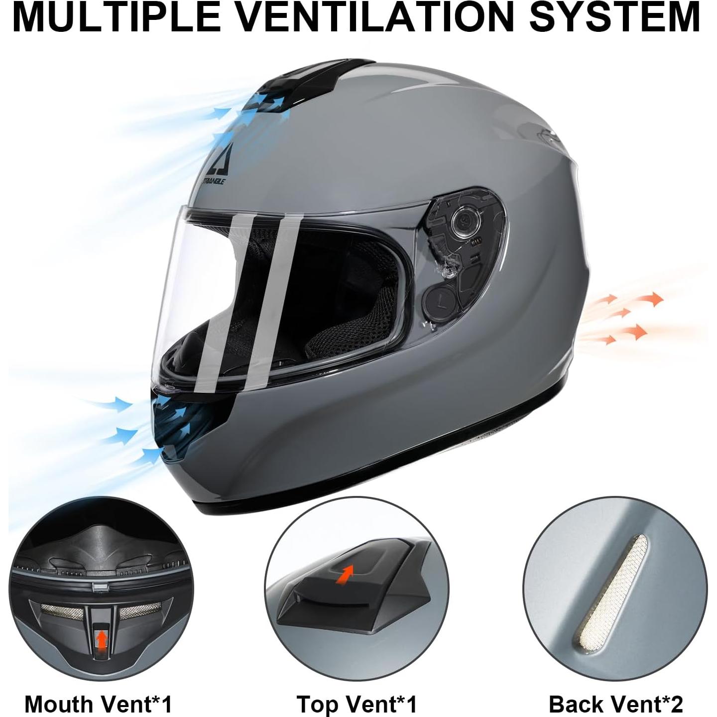 Casco Moto Integral TRIANGLE TFF15-MB-VS Visor Doble