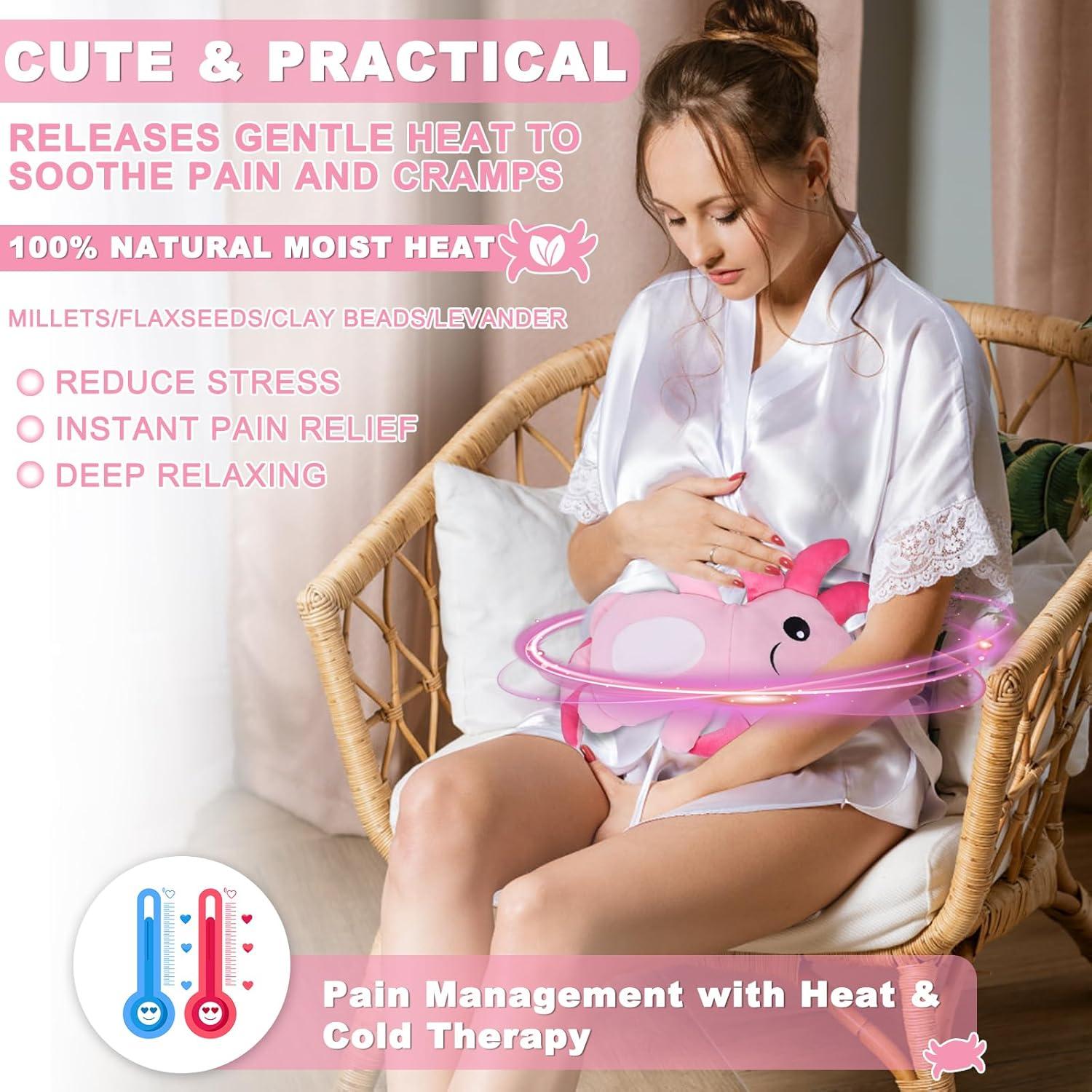 Almohadilla Térmica Rienkaco Axolote Rosa 19.4x7.1cm Alivio Dolor