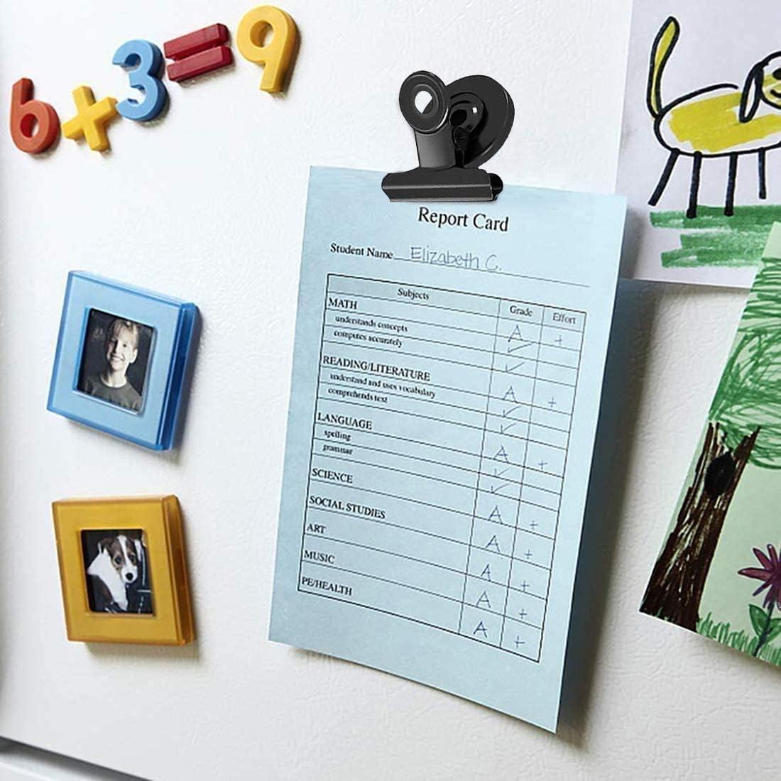 Clips Magnéticos VNDUEEY 12 Piezas Negro para Refrigerador