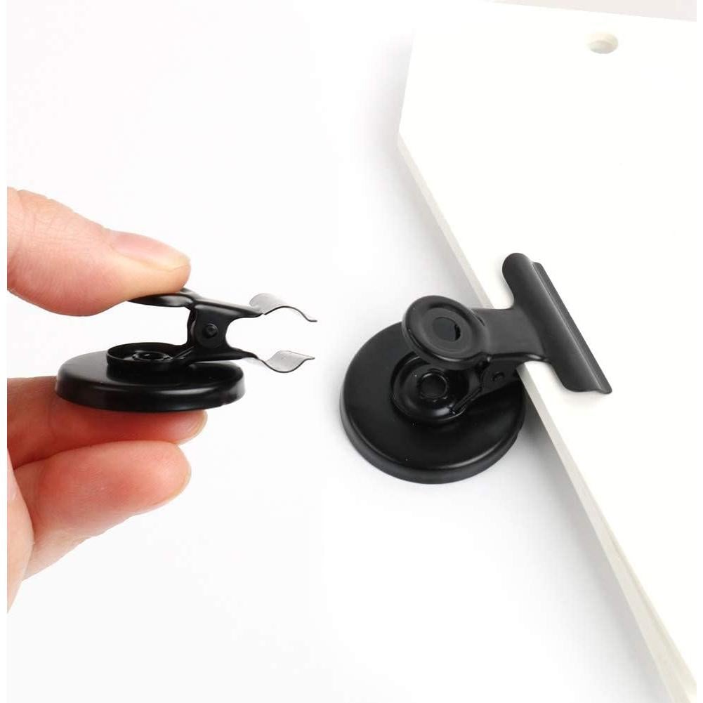 Clips Magnéticos VNDUEEY 12 Piezas Negro para Refrigerador