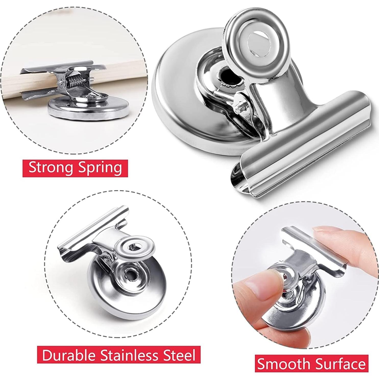 Clips Magnéticos VNDUEEY 12 Paquete para Nevera y Oficina