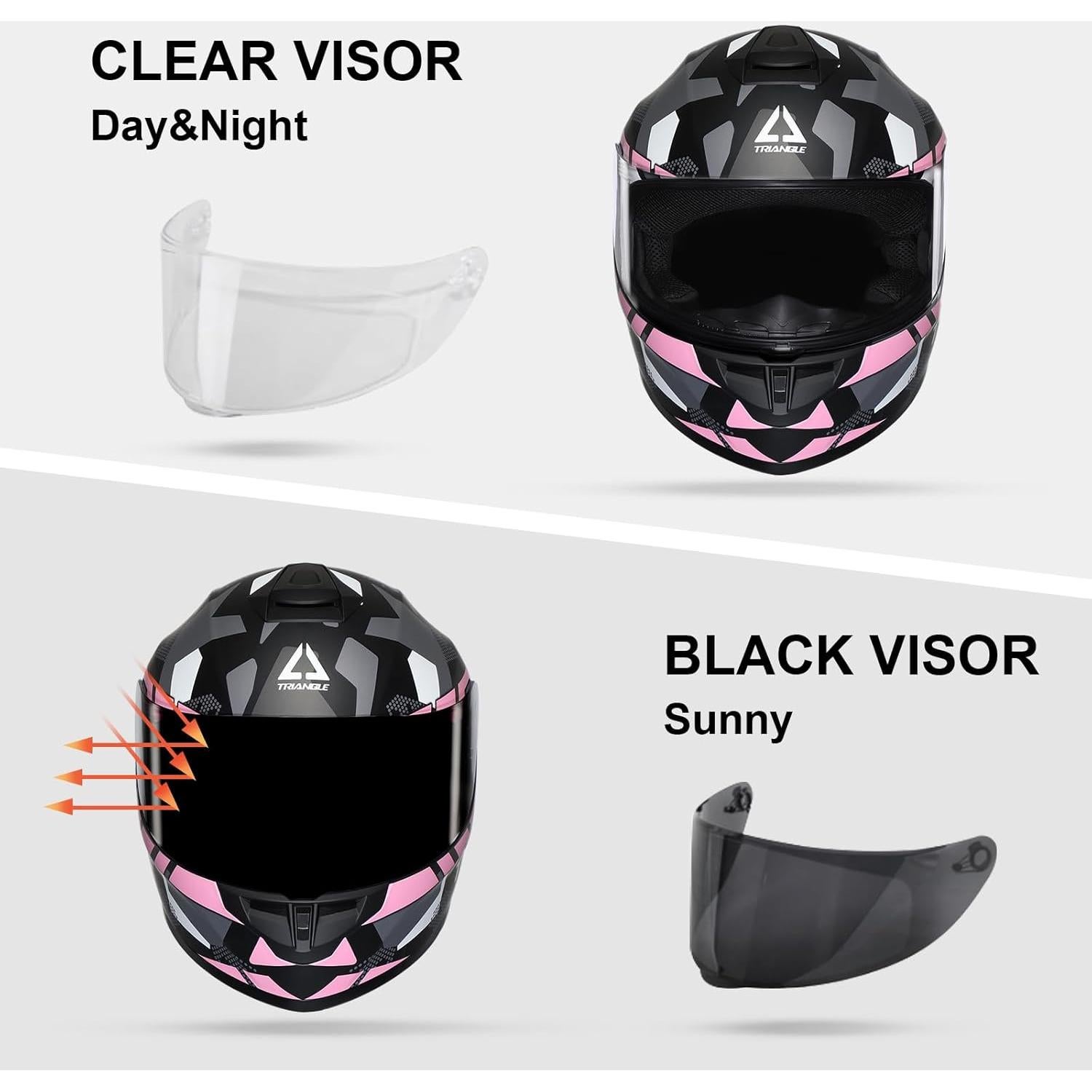Casco Moto Integral TRIANGLE TFF15-MB-VS Visor Doble