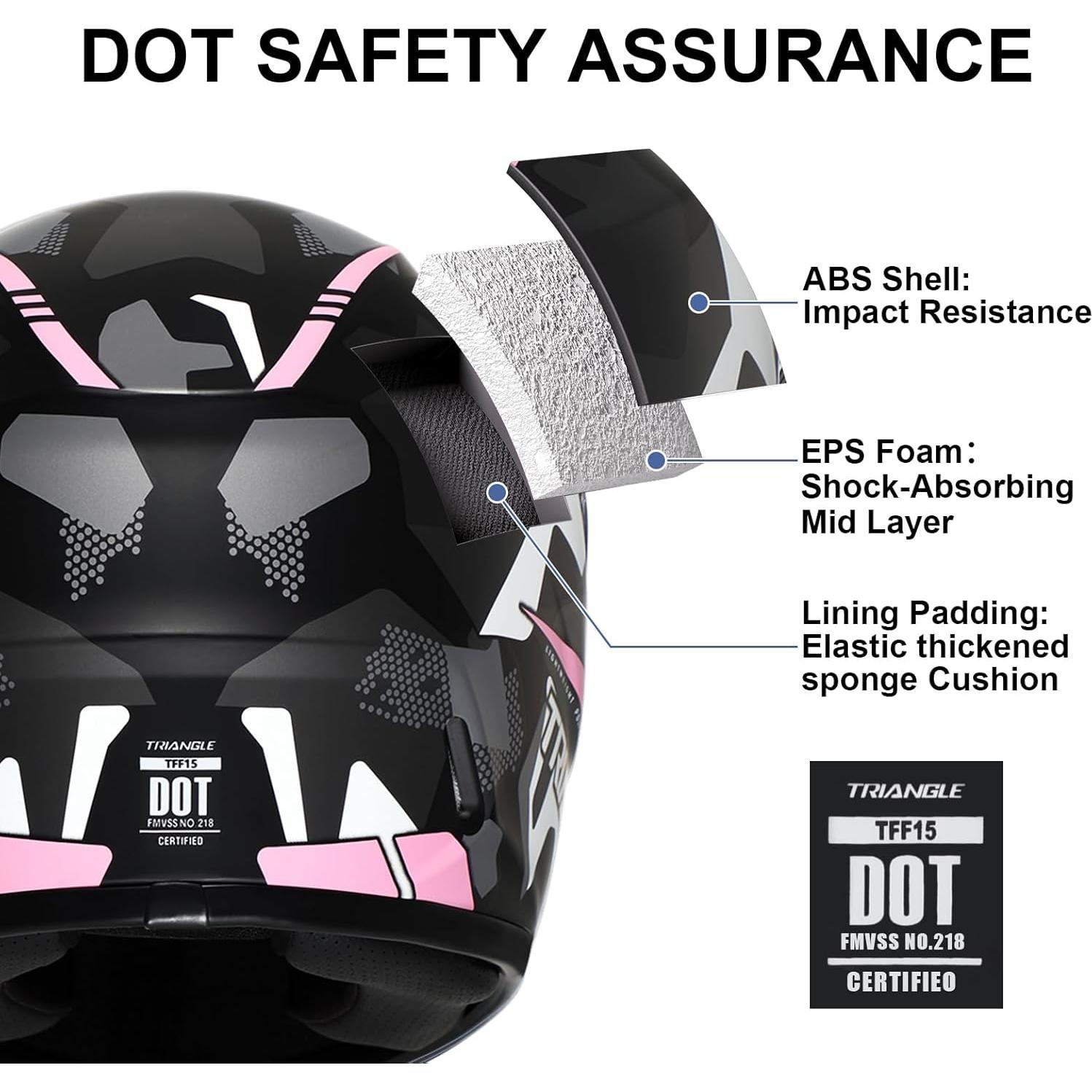 Casco Integral TRIANGLE TFF15-MB-VS Visor Claro y Tintado