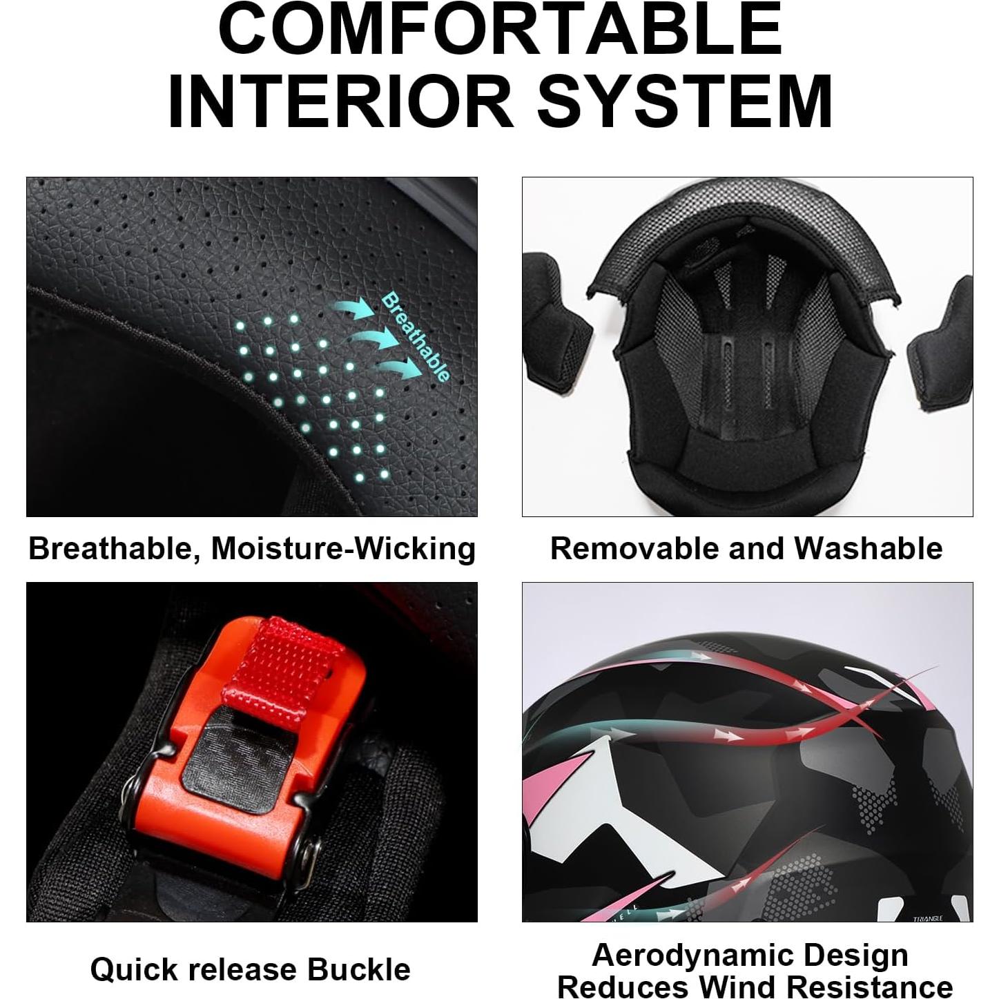 Casco Integral TRIANGLE TFF15-MB-VS Visor Claro y Tintado