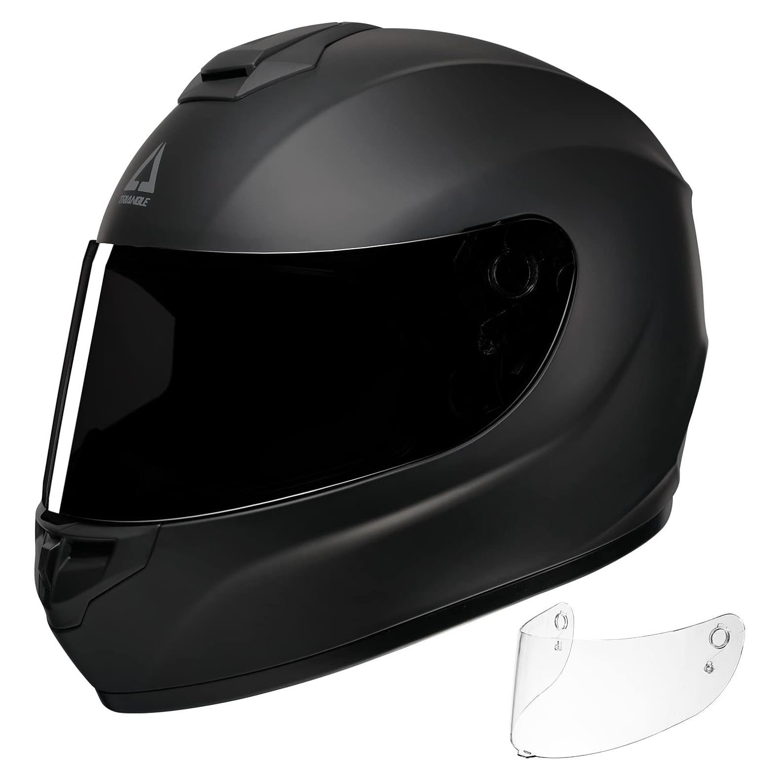 Casco Integral TRIANGLE TFF15 Negro Mate Doble Visera