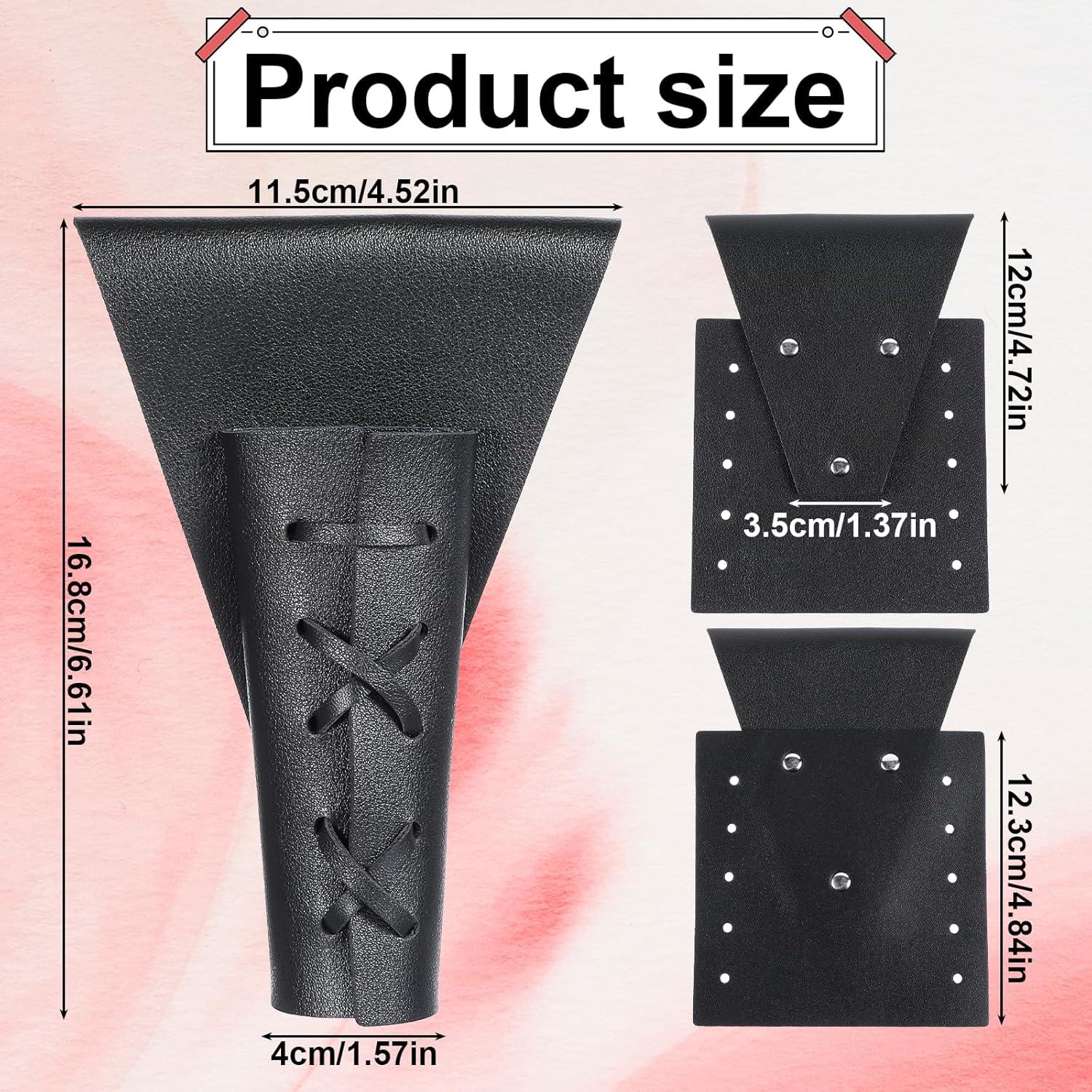 Funda de Daga Medieval de Cuero Psyqtsuary Ajustable Negra