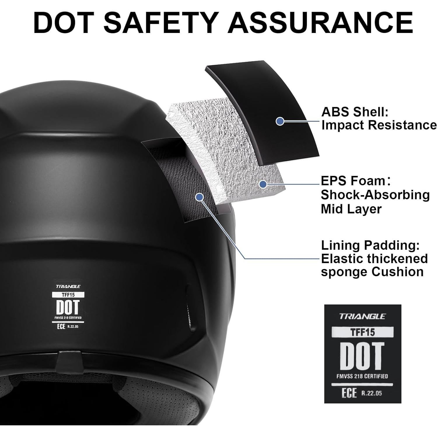 Casco Moto Integral TRIANGLE TFF15 Visor Doble